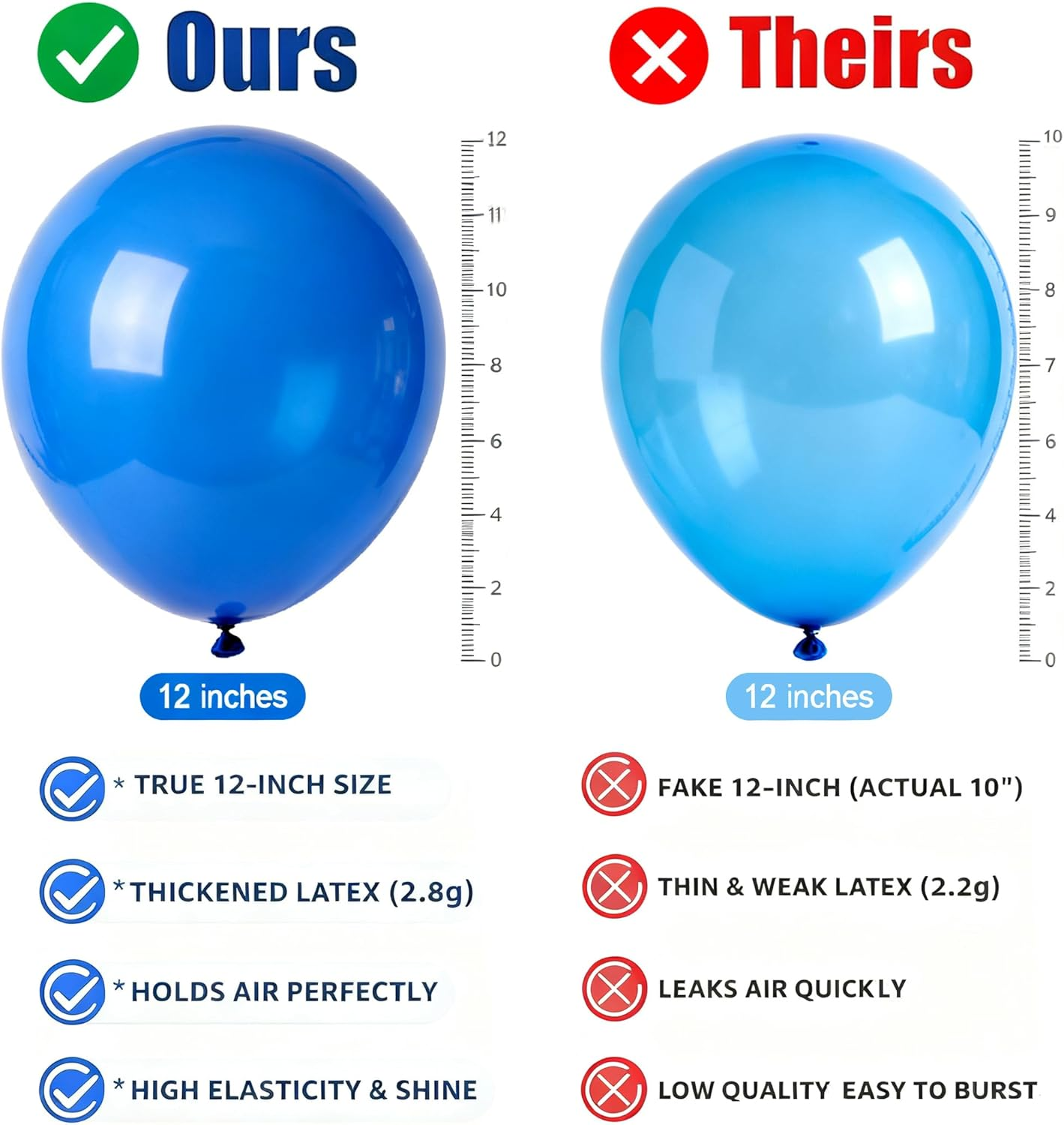 100Pcs 12 Inch Rainbow Latex Balloons for Birthday, Baby Shower, Wedding. Vibrant Assorted Colors for Party Decorations - Create Stunning Balloon Arches & Backdrops with Ease! image number 2