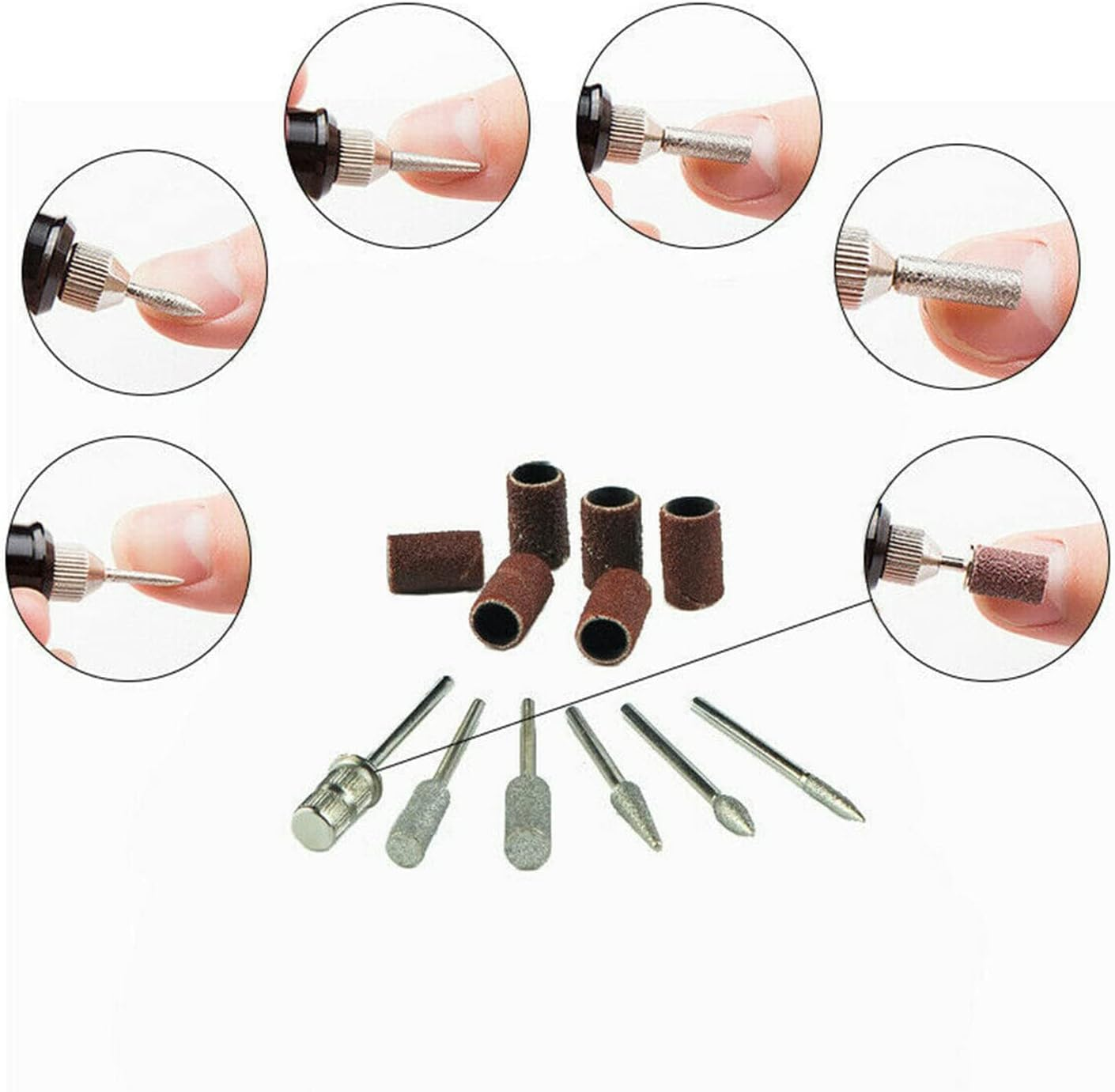 Electric Nail Drill Machine Bits 24File Tool Kit Machine Manicure Art Pen Shaper USB Nail File Drill Kit for Acrylic, Gel Nails, Manicure Pedicure Tools with 6 Bits and Sanding Bands (Pink) image number 4