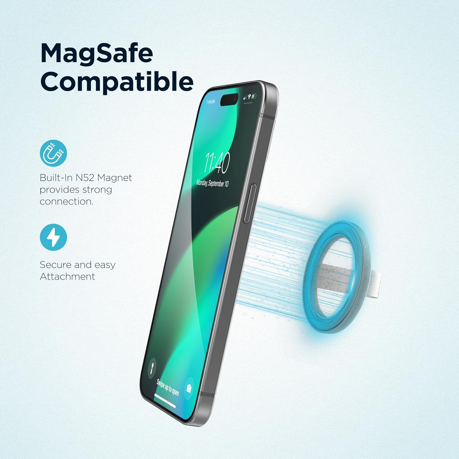 Encased Magnetic Phone Grip Holder (Compatible with Magsafe) Sparkle Silicone Finger Loop Ring for Iphone (Gradient Dream)