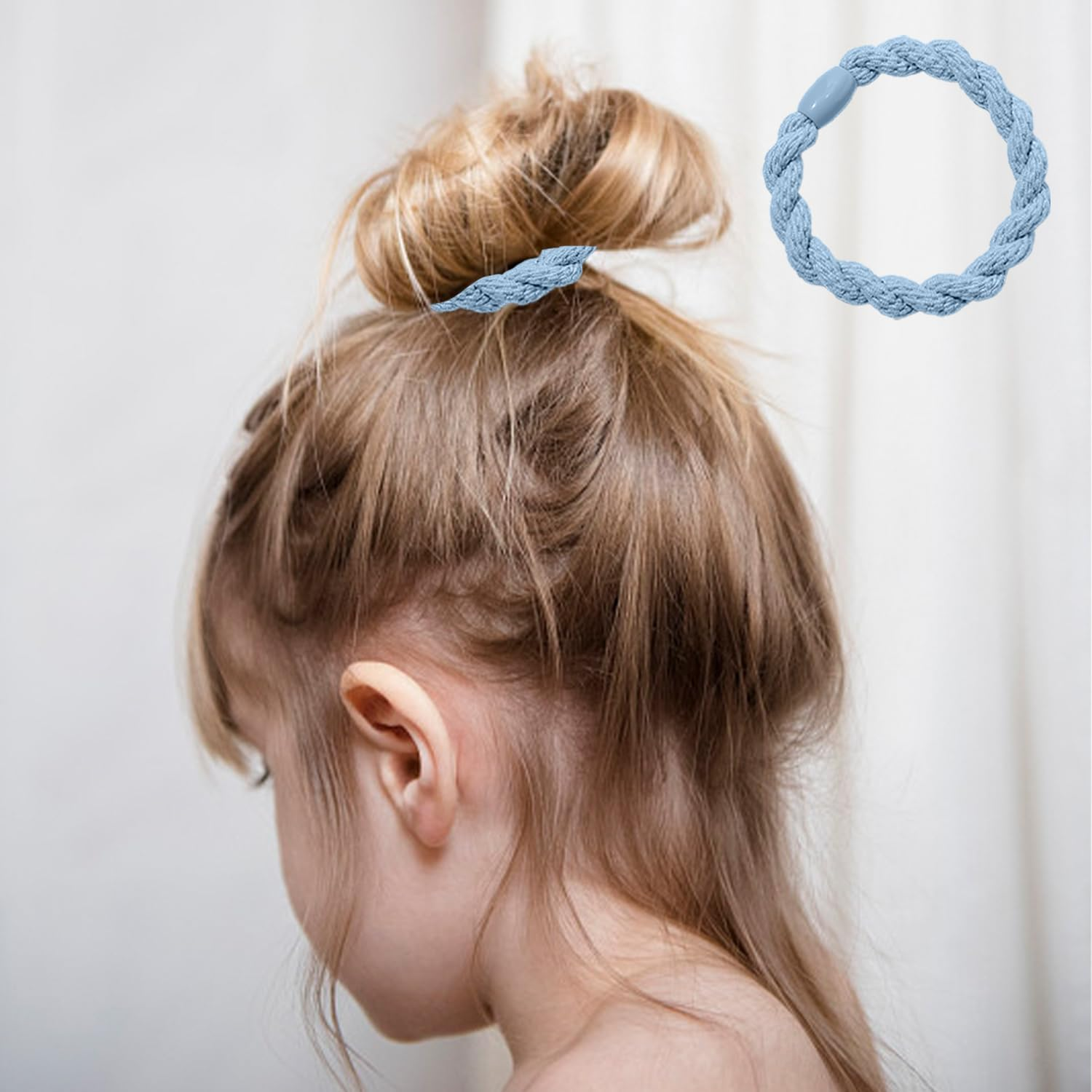 Pack of 24 Braided Twist Hair Bobbles, Fashionable and Simple Hair Ties, Ponytail Hair Bobbles, Elastic Hair Bobbles, Hair Fixing Hair Ties, Hair Accessories image number 3