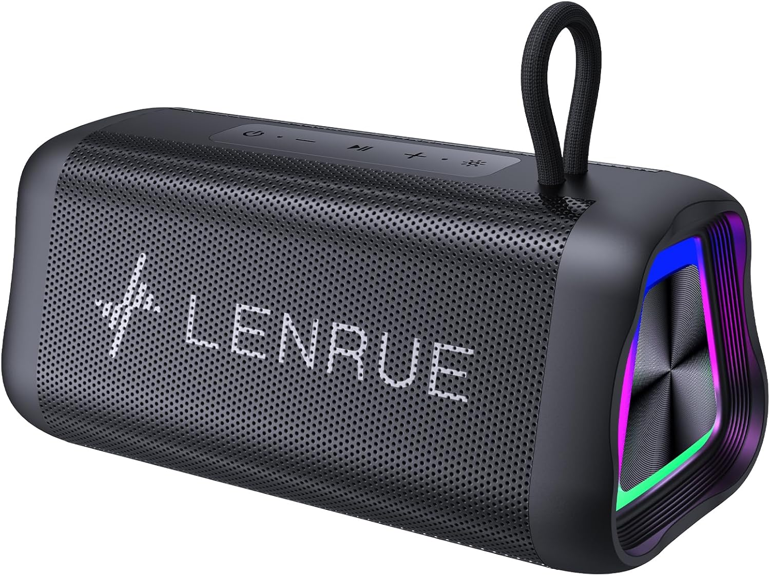 LENRUE Portable Bluetooth Speaker with LED Lights, IPX5 Waterproof Wireless Speaker with 360&deg; Stereo Sound for Outdoors & Home Use image number 4
