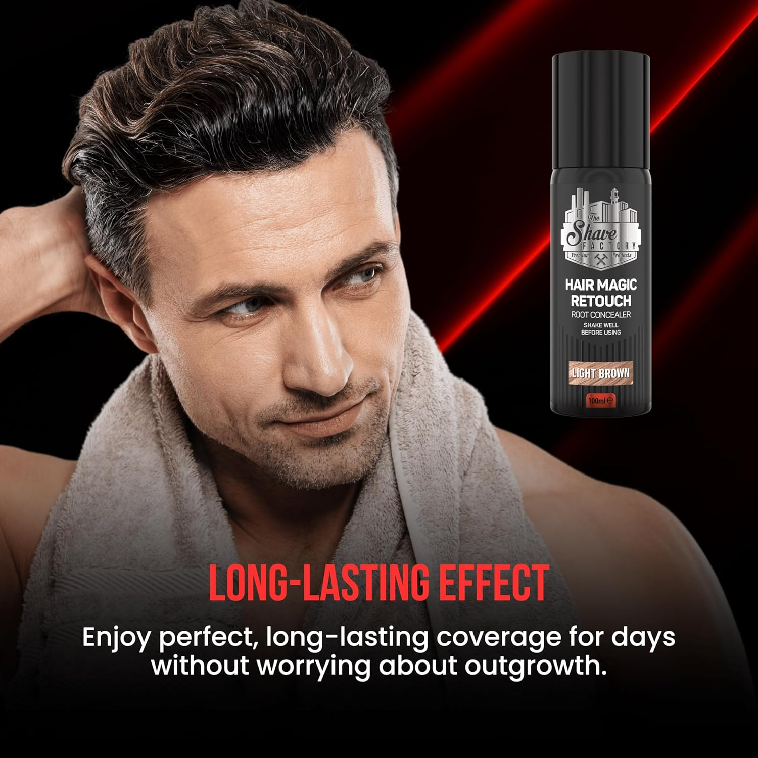 Hair Magic Retouch Root Concealer Light Brown, Instant White Hair Cover image number 1