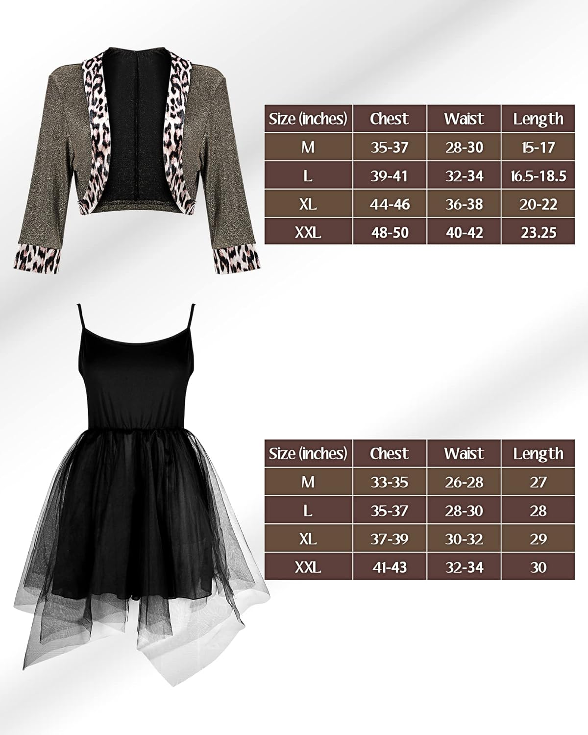 Boyiee Womens 80S Costume Set Dress Jacket Headband Earrings Necklace Lace Legging Gloves Halloween 80S Themed Costumes