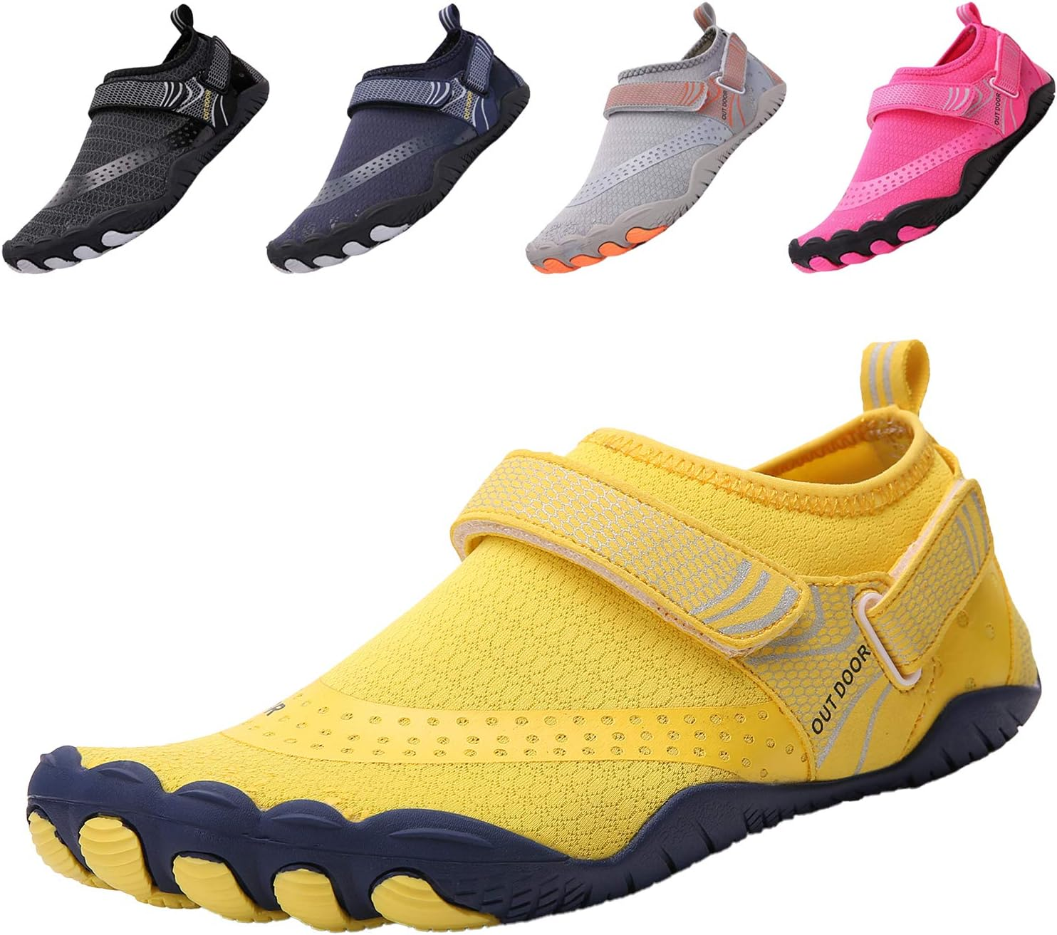 Funmoon Barefoot Water Shoes Mens Womens Quick Dry Aqua Shoes Unisex Swimming Shoes for Men, Beach, Diving, Surfing, Boating, Snorkeling Shoes image number 2