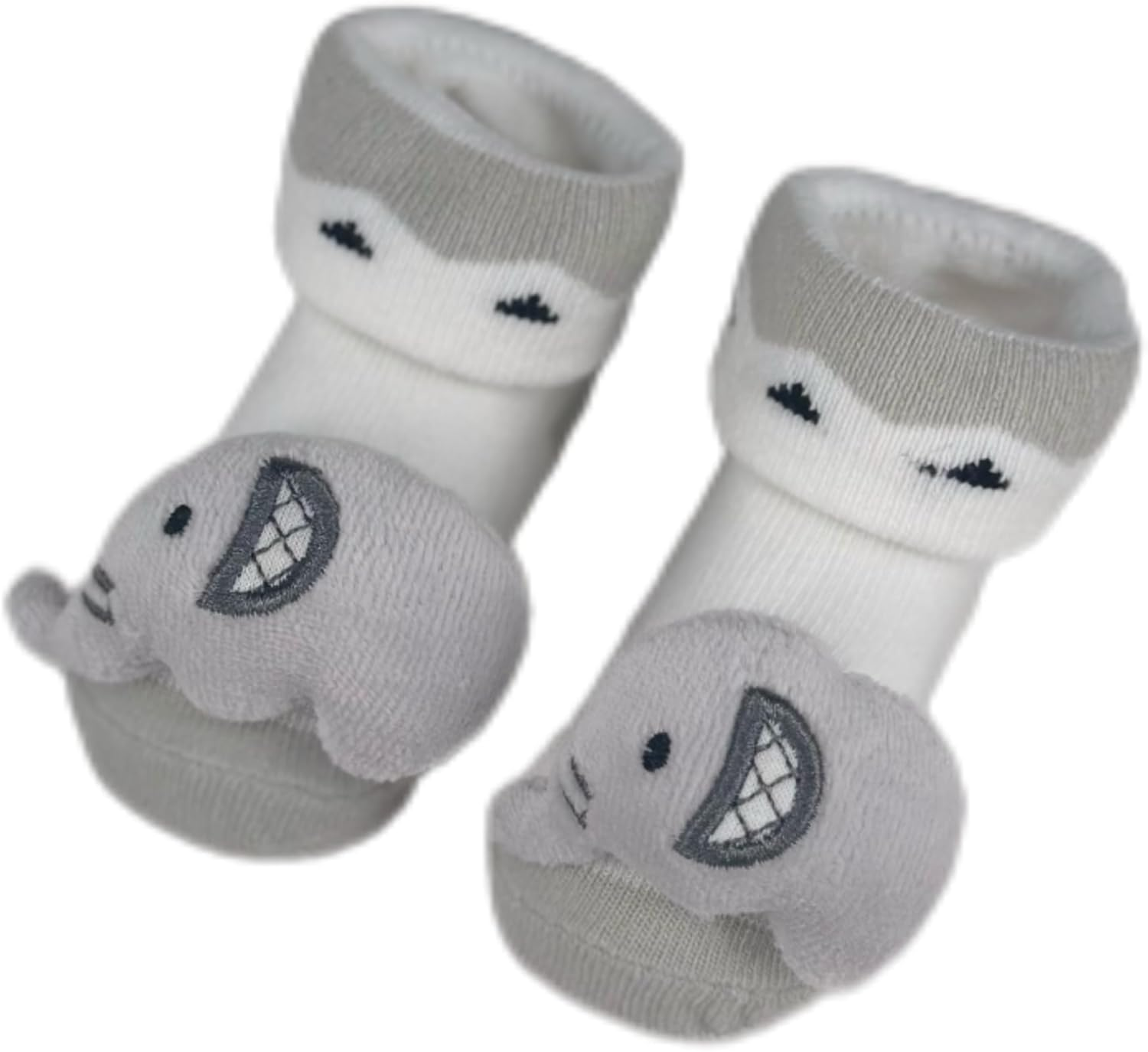 PUPPET Baby Boy Rattle Socks, Cotton Booties, 3-Pack Set for 0-6Months image number 2
