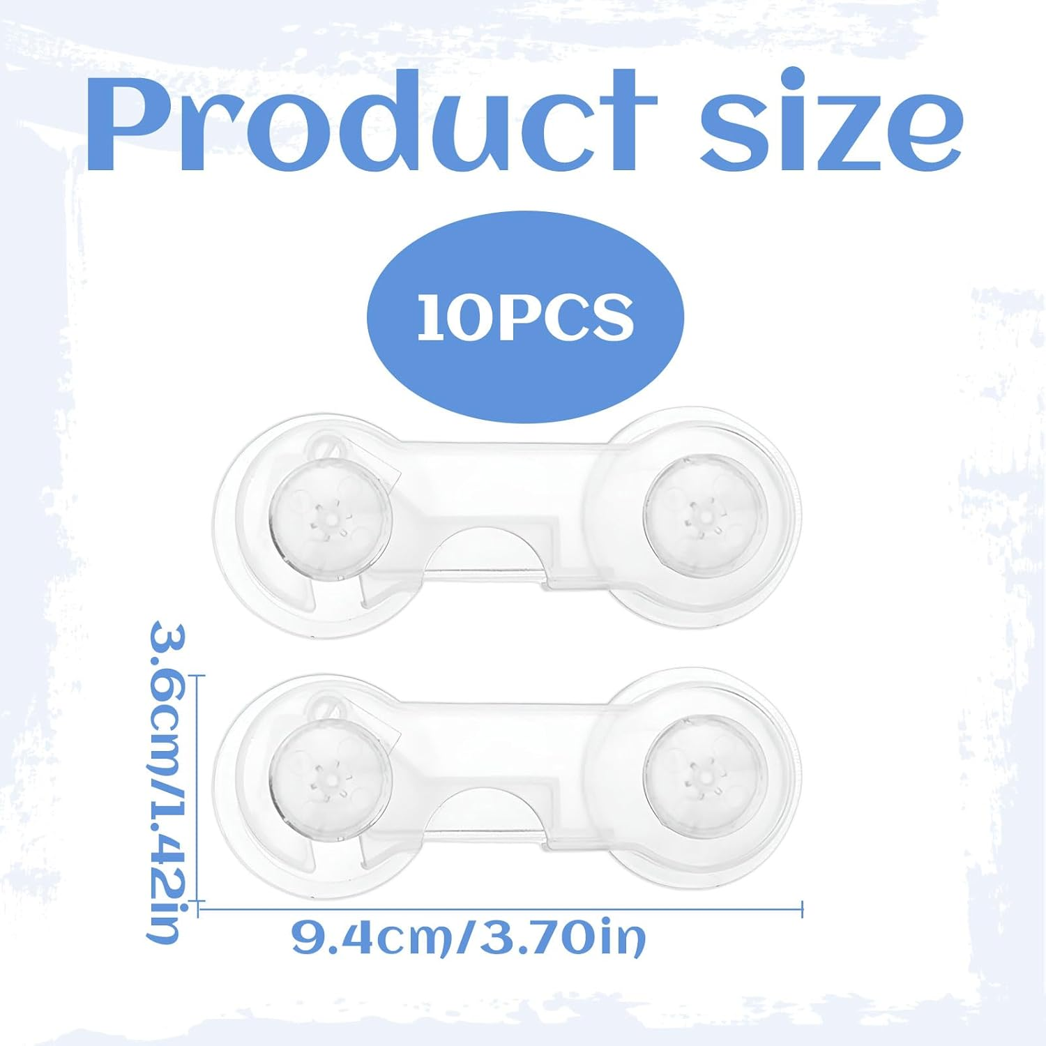 Child Safety Locks, 10Pcs Baby Proof Cupboard Locks, Child Locks for Cabinets and Drawers, Baby Proofing Baby Cabinet Safety Latches with Strong Removable Adhesive Tape, Baby Safety Locks image number 4