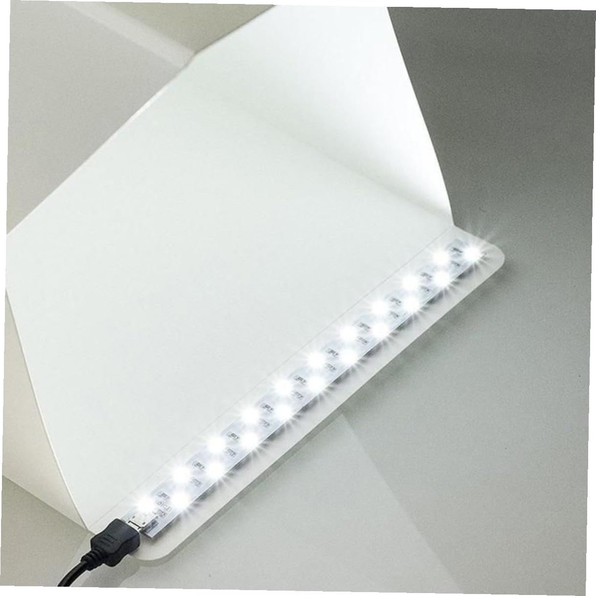 Gatuida Portable 20Cm LED Light Bar Strip for Photography Softbox, Mini Foldable Photo Studio Lighting with Diffused Light for Product Photography and Video Shooting image number 5