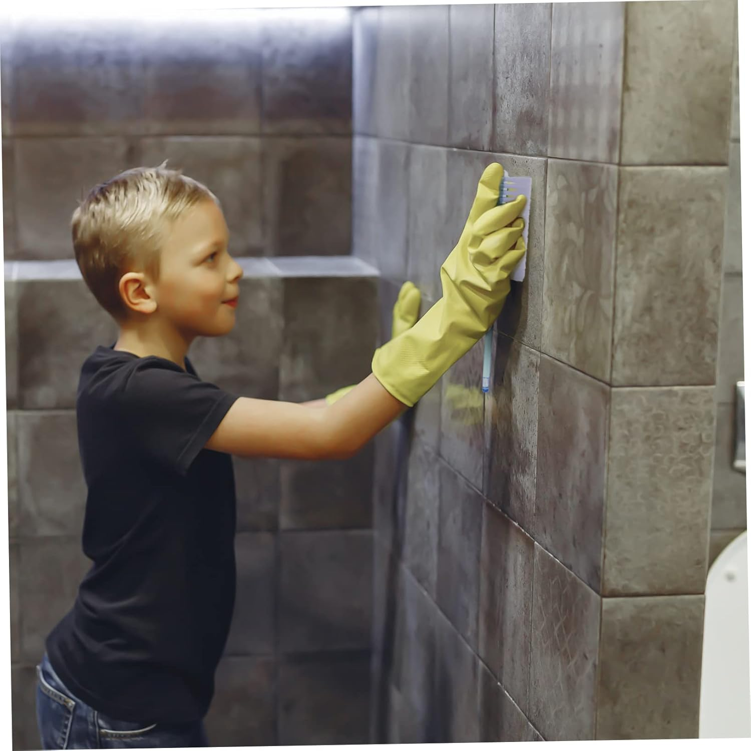 ADOCARN 10Pcs Handle Nail Fingernail Brush Set Nail Cleaning Brush for Hand Fingertip Toe Kitchen Bathroom Garden Ergonomic Design