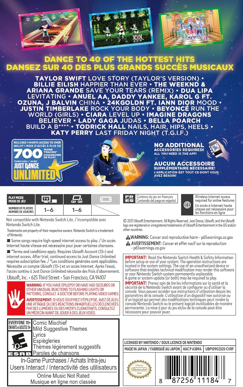 Just Dance 2022 Standard Edition for Nintendo Switch image number 1