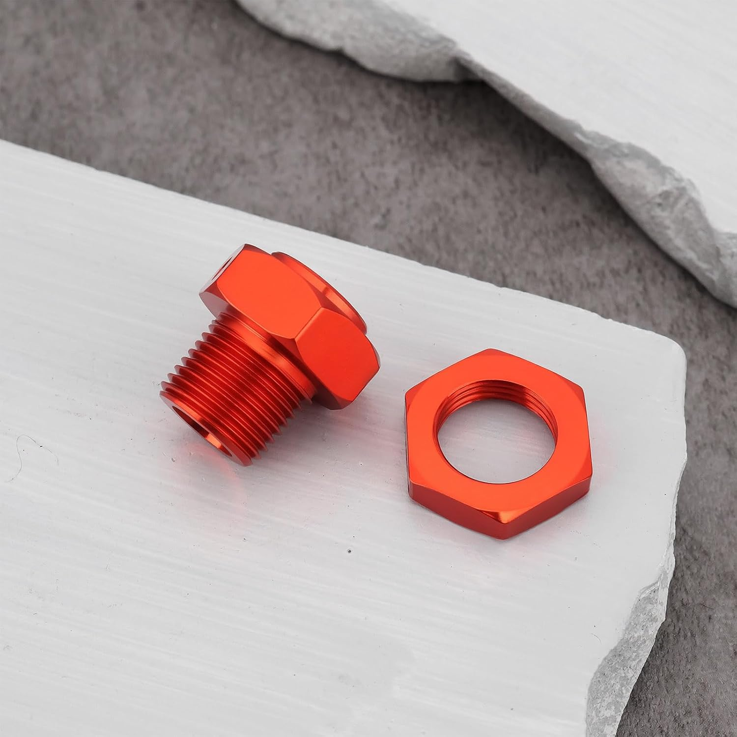 1Set 17Mm Aluminum 6Mm Extended Hub Hex Nut Kit Compatible with Arrma Kraton 4S BLX Compatible with Outcast 4S BLX Upgrade Parts(Red) image number 1