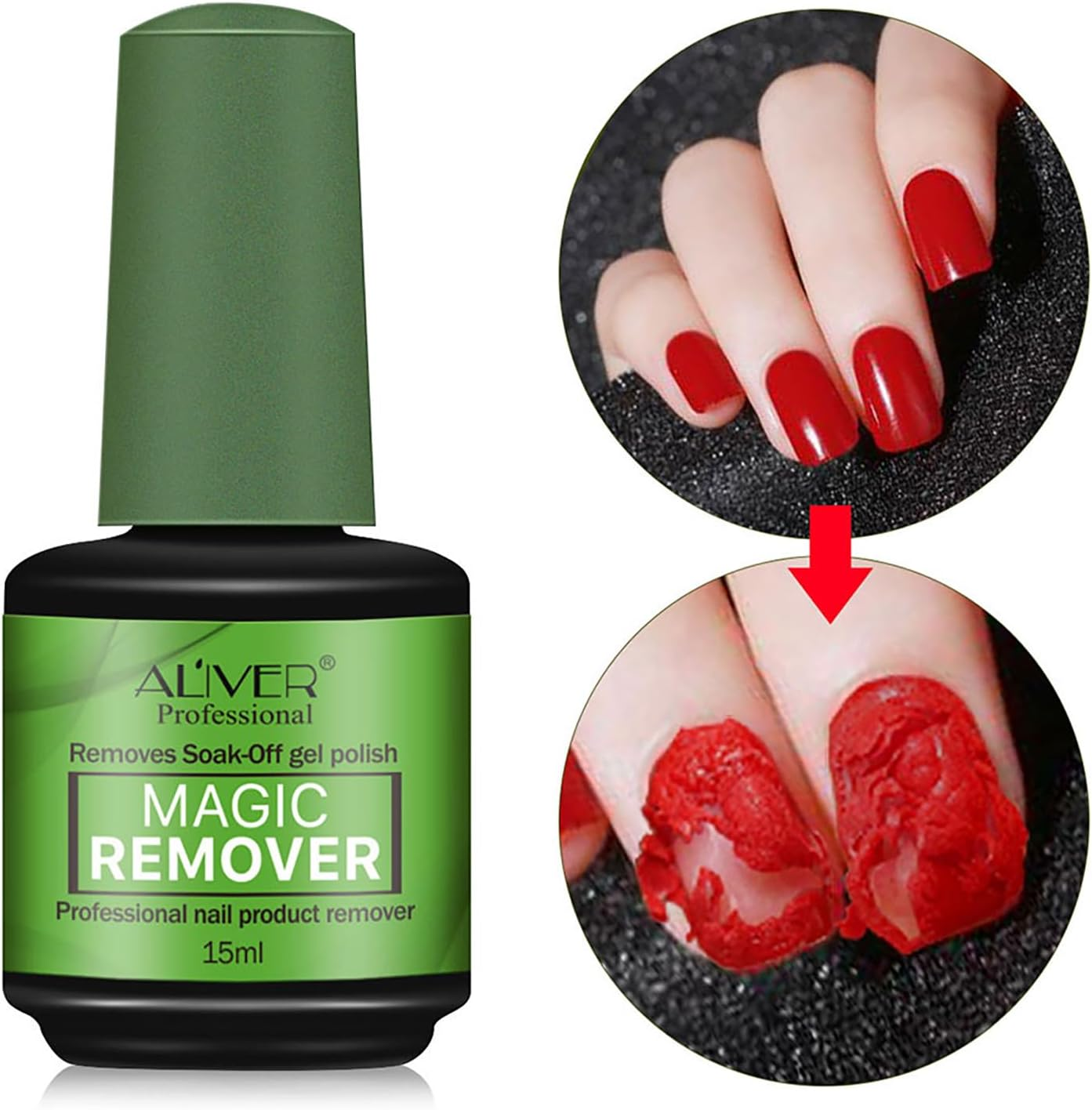 Gel Nail Polish Remover, Gel Polish Remover for Nails - Quickly & Easily Remove Nail Polish within 3-5 Minutes, No Need Tin Foil & Don'T Hurt Nails, Professional Non-Irritating Gel Nail Polish Remover (Green) image number 5