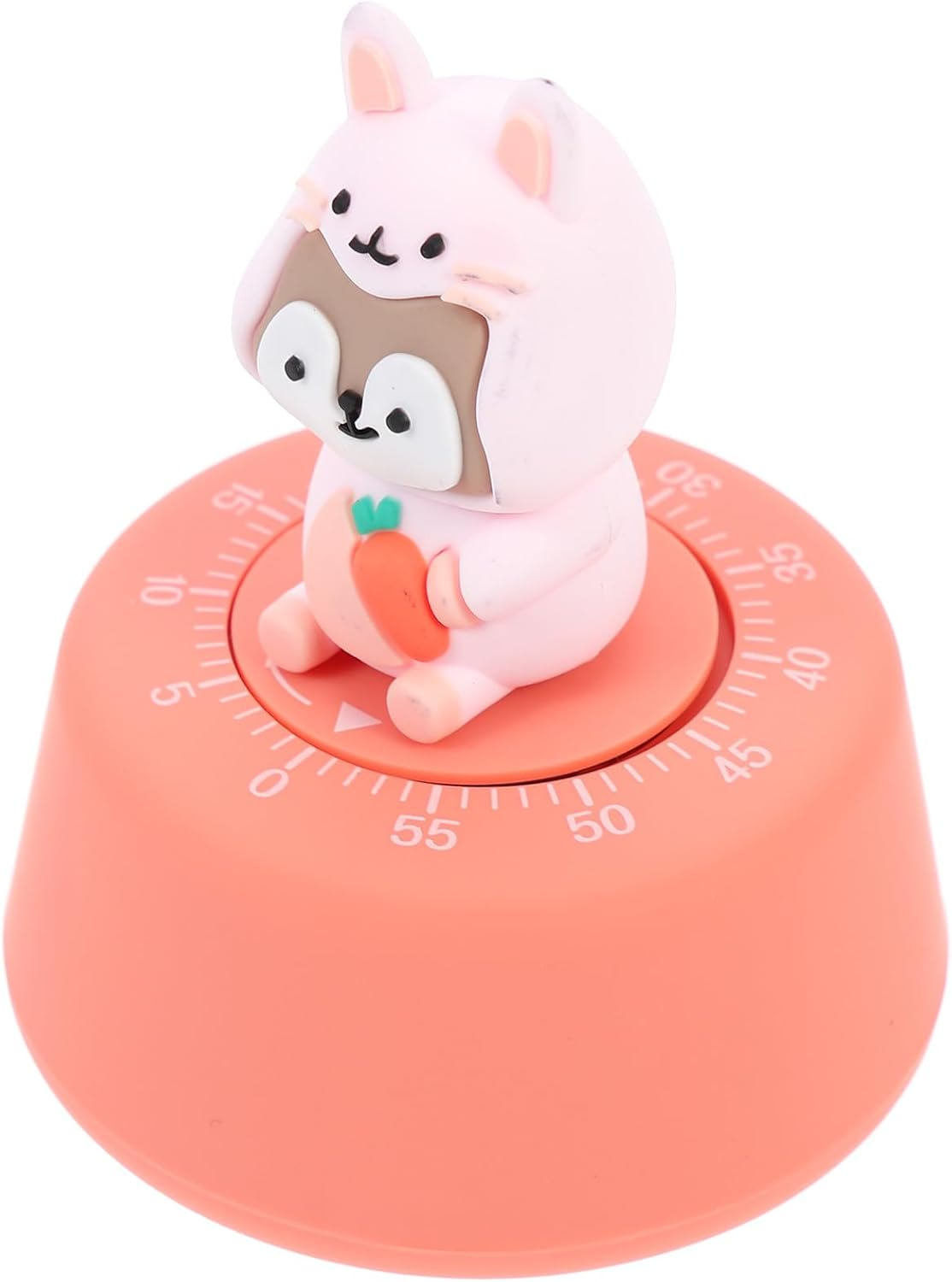 PHENOFICE Mechanical Kitchen Timer Manual Countdown Cartoon Pink Rabbit Time Reminder for Baking Cooking Games in Home image number 6