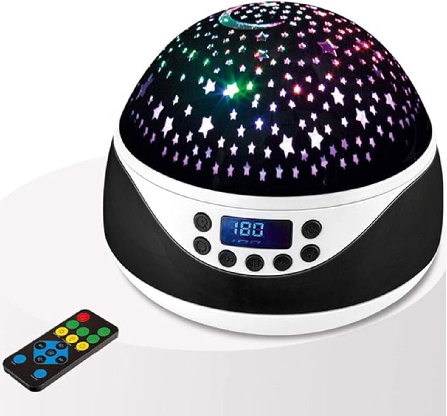 EZONEDEAL Star Night Light, Projector Starry Stars Color Changing Lights with Timer Music Party Decor Lighting and Remote Control for Kids Boys Girls Bedroom Nursery Decorchristmas Gifts (Black) image number 5