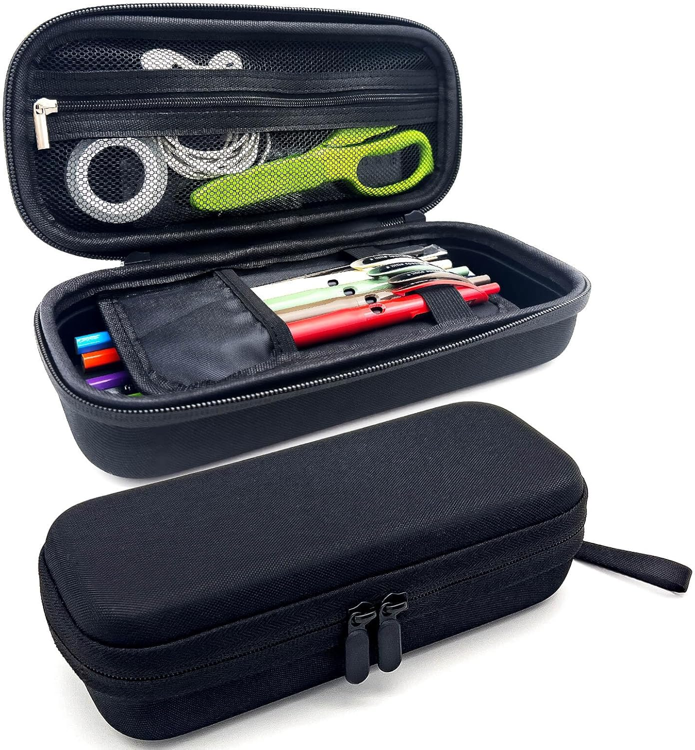 Mocamoro Pencil Case, EVA Pencil Case, Hard Shell with 2 Layers, Large Capacity, Simple Stationery Pouch for Students and Workers with Hand Strap image number 4