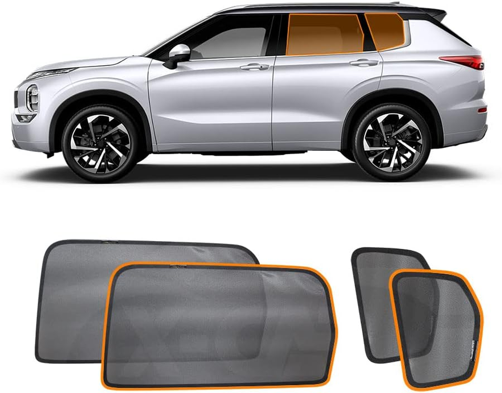 X-Car Window Sun Shades for Mitsubishi Outlander 2021-2025 Magnetic Blind Mesh Accessories image number 5