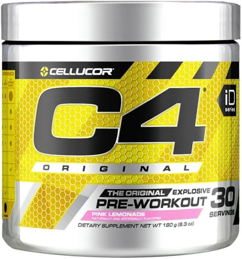 Cellucor C4 Original Pre Workout Powder Energy Drink W/Creatine, Nitric Oxide & Beta Alanine, Pink Lemonade, 30 Servings, 6.9 Ounce, Pack of 1
