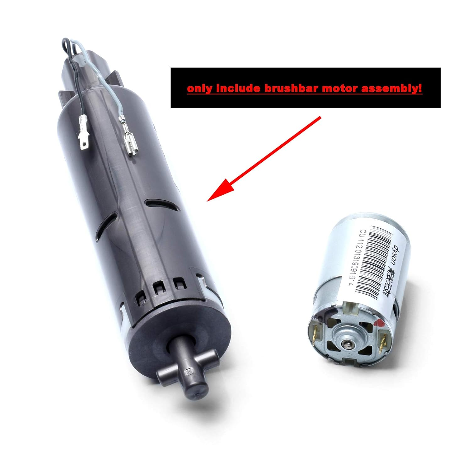 HUAYUWA Soft Roller Head Brushbar Motor Assembly 1030986 1030855 Fits for Dyson V6 V7 V8 V10 Vacuum Cleaner Soft Velvet Roller Accessories image number 1