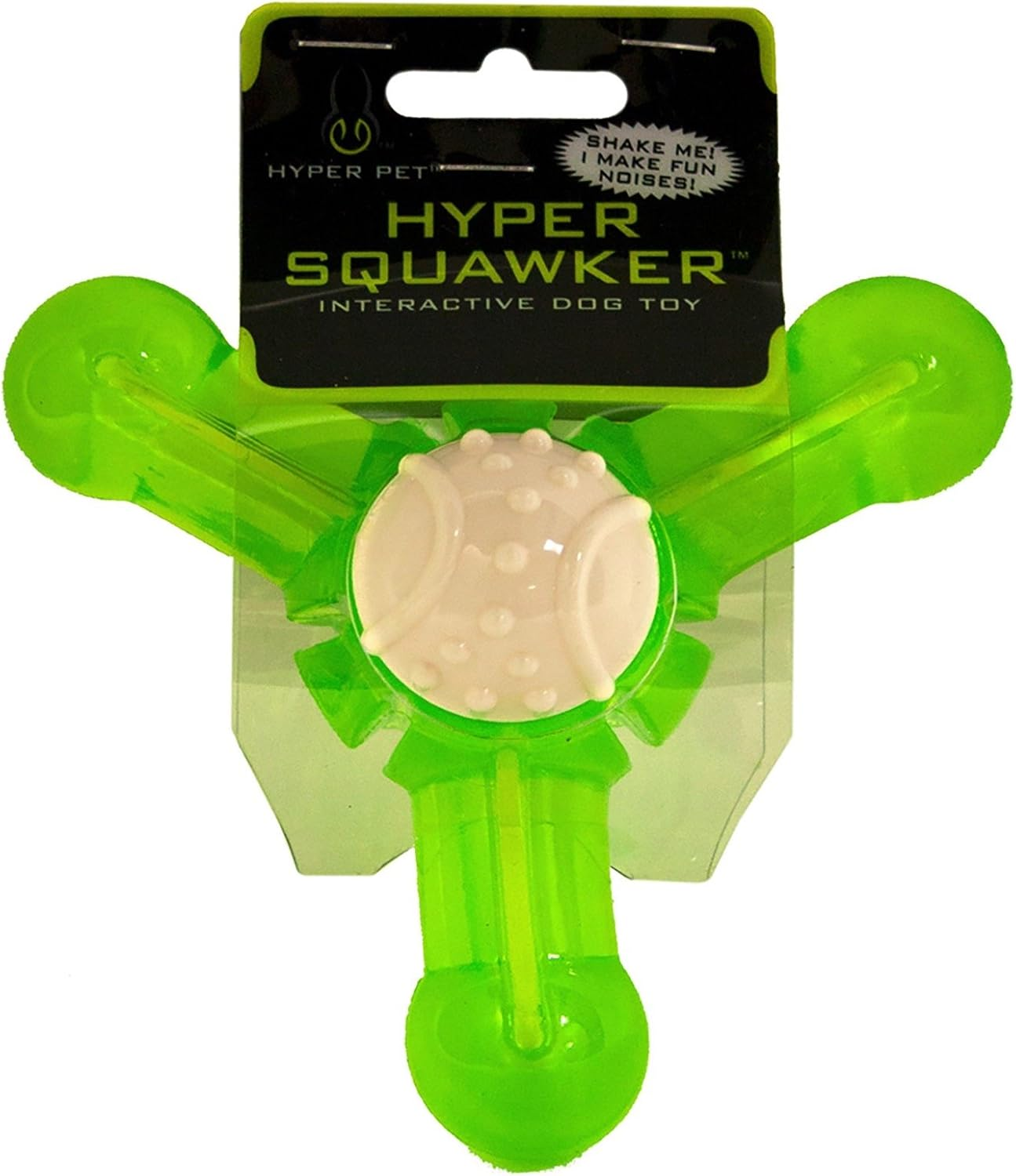 Hyper Pet Hyper Squawkers Dog Bone Durable Dog Toy Designed from TPR and Nylon with an Enticing Giggle Noise Medium image number 5