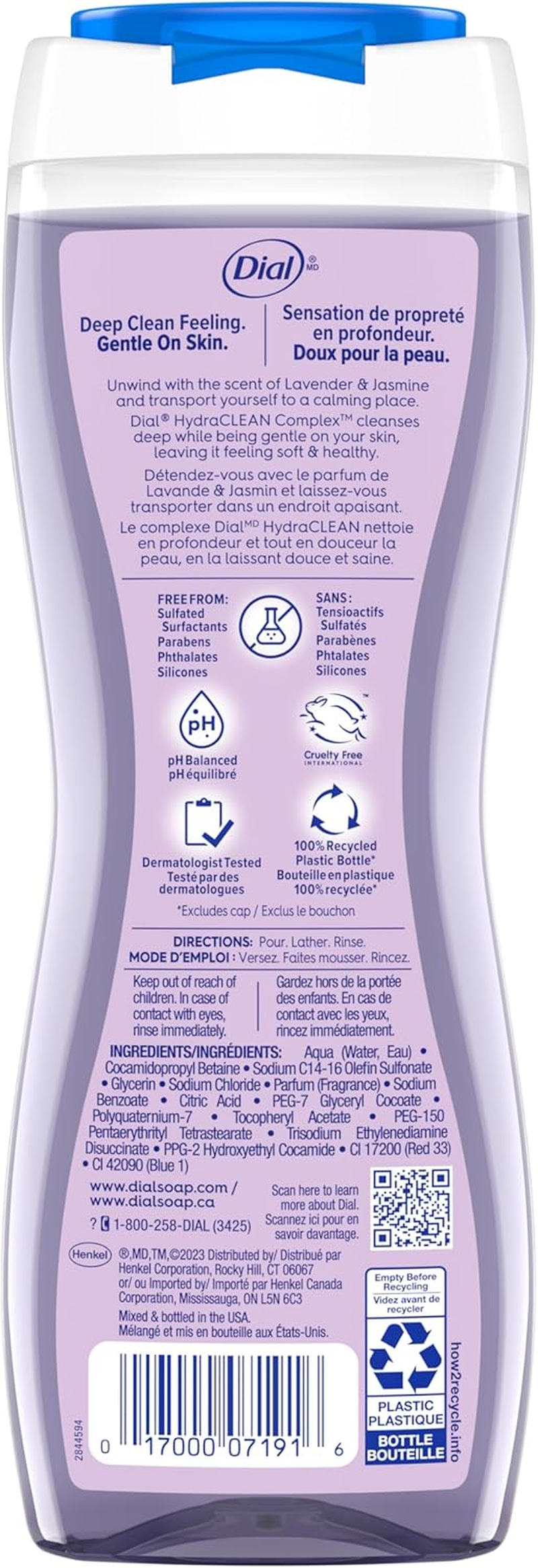 Dial Body Wash, Lavender and Twilight Jasmine, 16 Fl. Oz