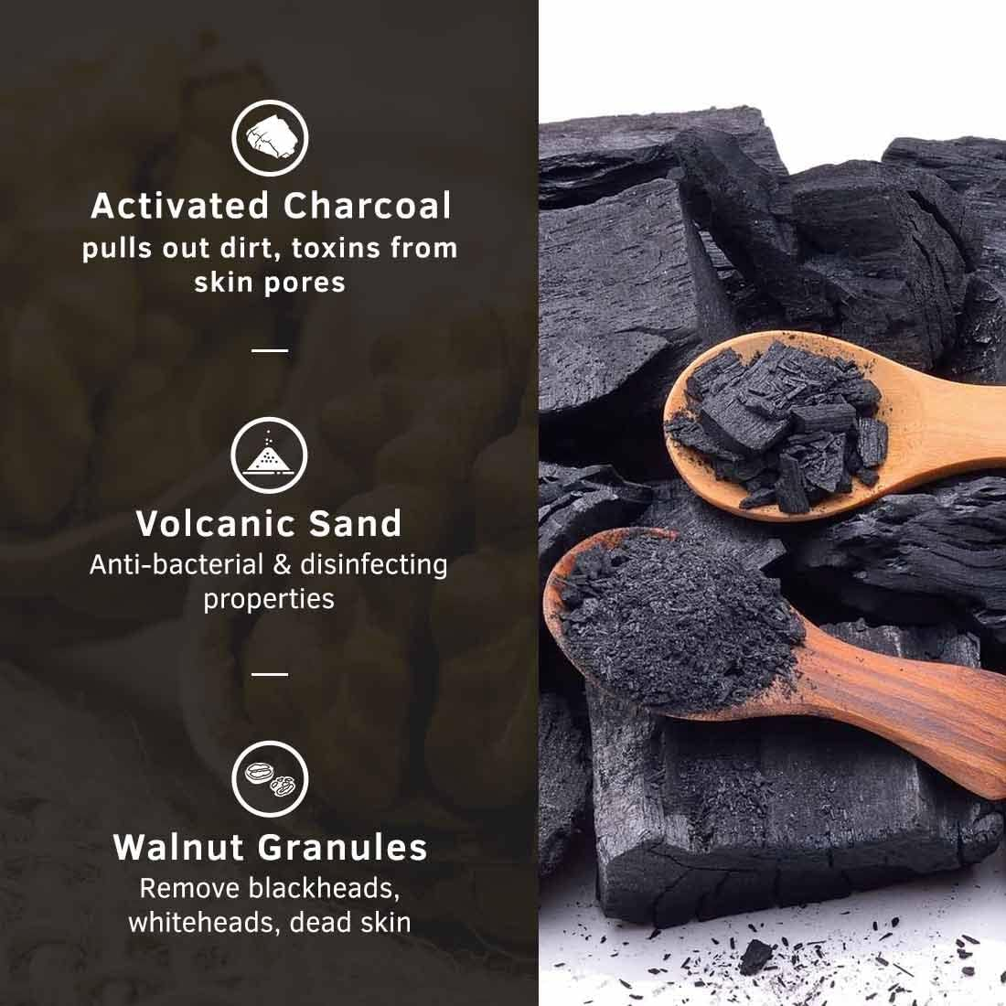 Ustraa Activated Charcoal Face Scrub - 100Gm
