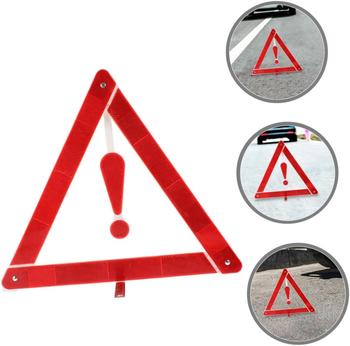 Reflective Car Warning Triangle Emergency Road Safety Sign for Breakdown and Maintenance Design for Vehicle Trunk Storage High Visibility Emergency Triangle for Roadside Safety image number 1