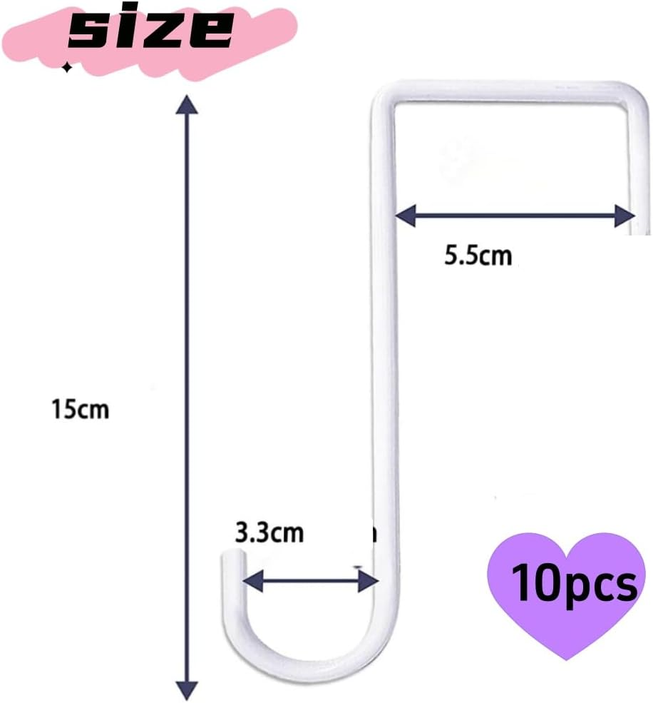 10 PCS Vinyl Fence Hooks, for Hanging Lights, Plants, Planters, Bird Feeders(White) image number 5