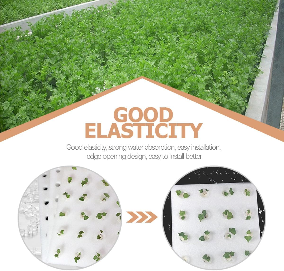 CIYODO 2Pcs Hydroponic Floating Plant Boards 40Mm Hole Diameter Foam Blocks Soil-Free Hydroponic Gardening Supplies for Vegetable and Sprout Growing in Home Greenhouse image number 4