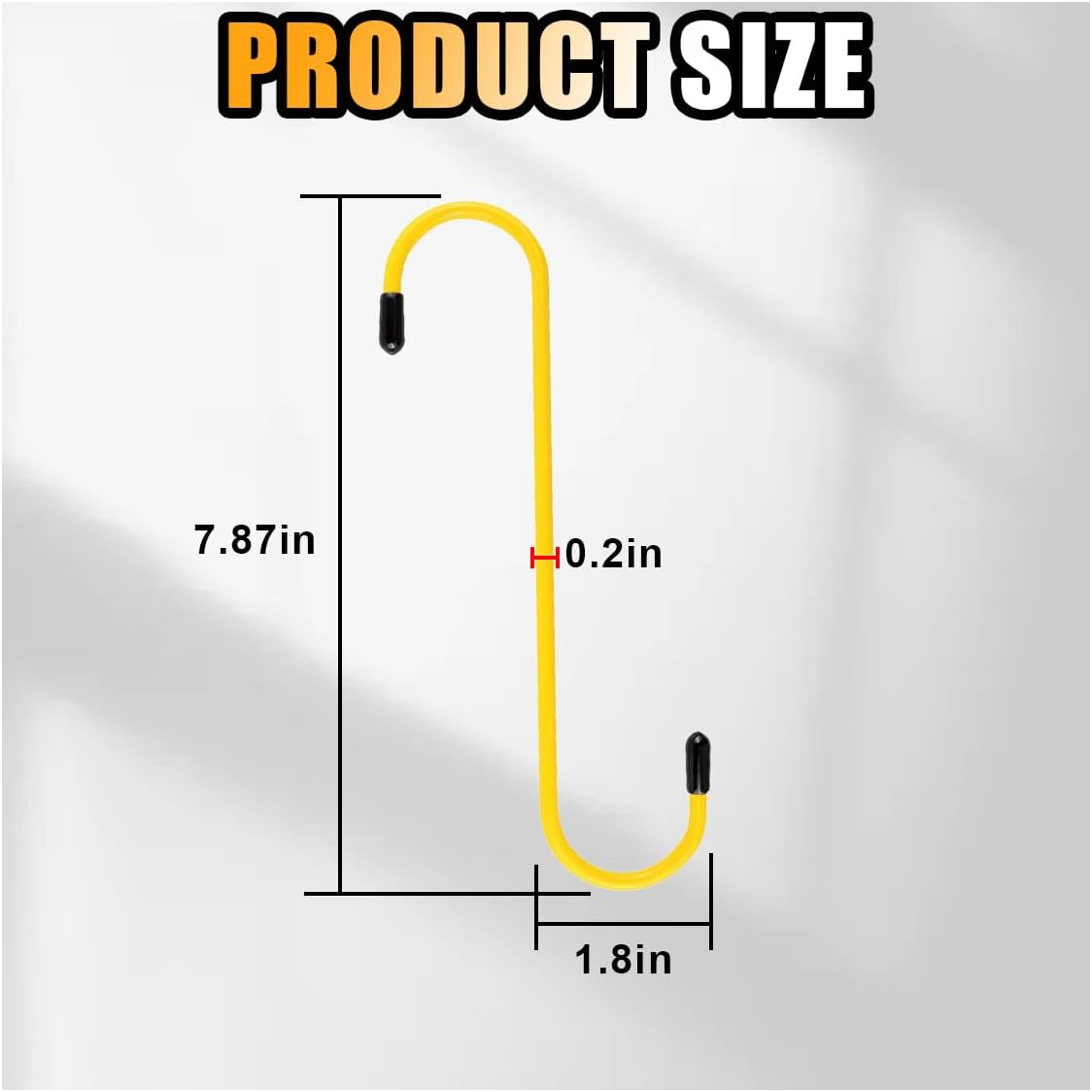 GLSOWEE Car Brake Caliper Hooks, Auto Brake Caliper Hangers with Rubber Tips, Universal Durable & Rust-Proof Automotive Tools for Braking, Axle, Bearing, Suspension Work (Yellow, 2 Pcs) image number 5