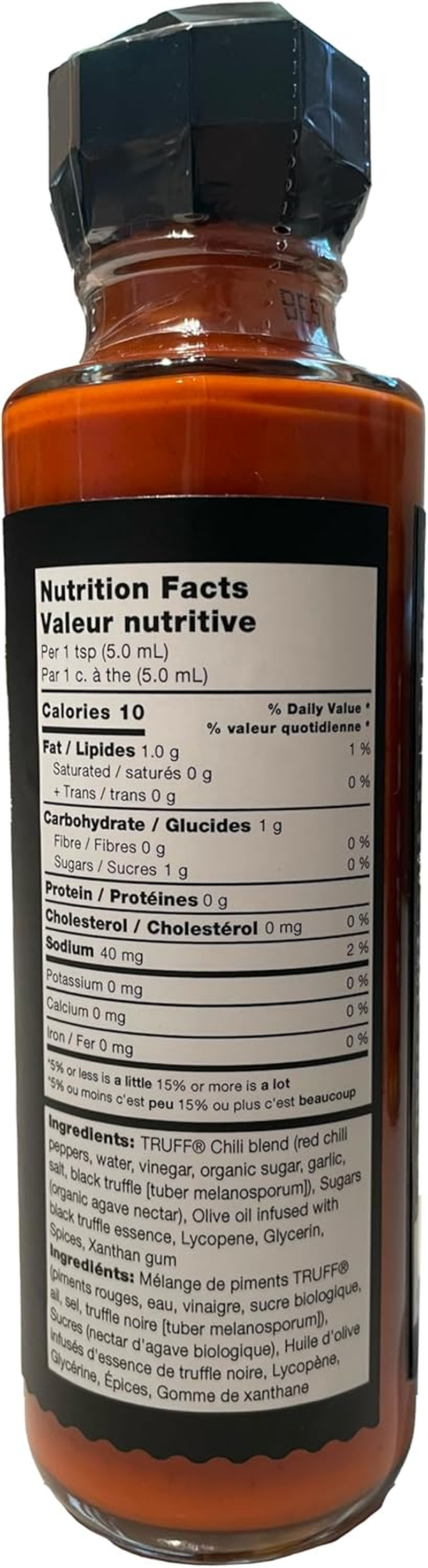 TRUFF Hot Sauce, Gourmet Hot Sauce with Ripe Chilli Peppers, Black Truffle Oil, Organic Agave Nectar, Unique Flavour Experience in a Bottle, 170G. image number 1
