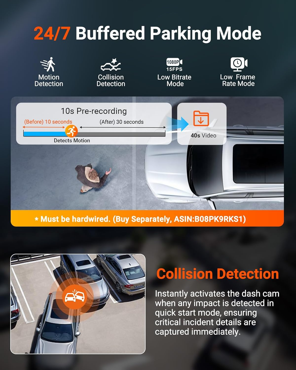 Vantrue N4S 3 Channel Wifi Dash Cam Front inside and Waterproof Rear, 3 Way STARVIS 2 IMX675 Car Camera W/Platepix&trade;, 2.7K+1440P+1440, LTE Option, HDR, GPS, IR Night Vision, 24H Parking Mode, 1TB Max image number 2