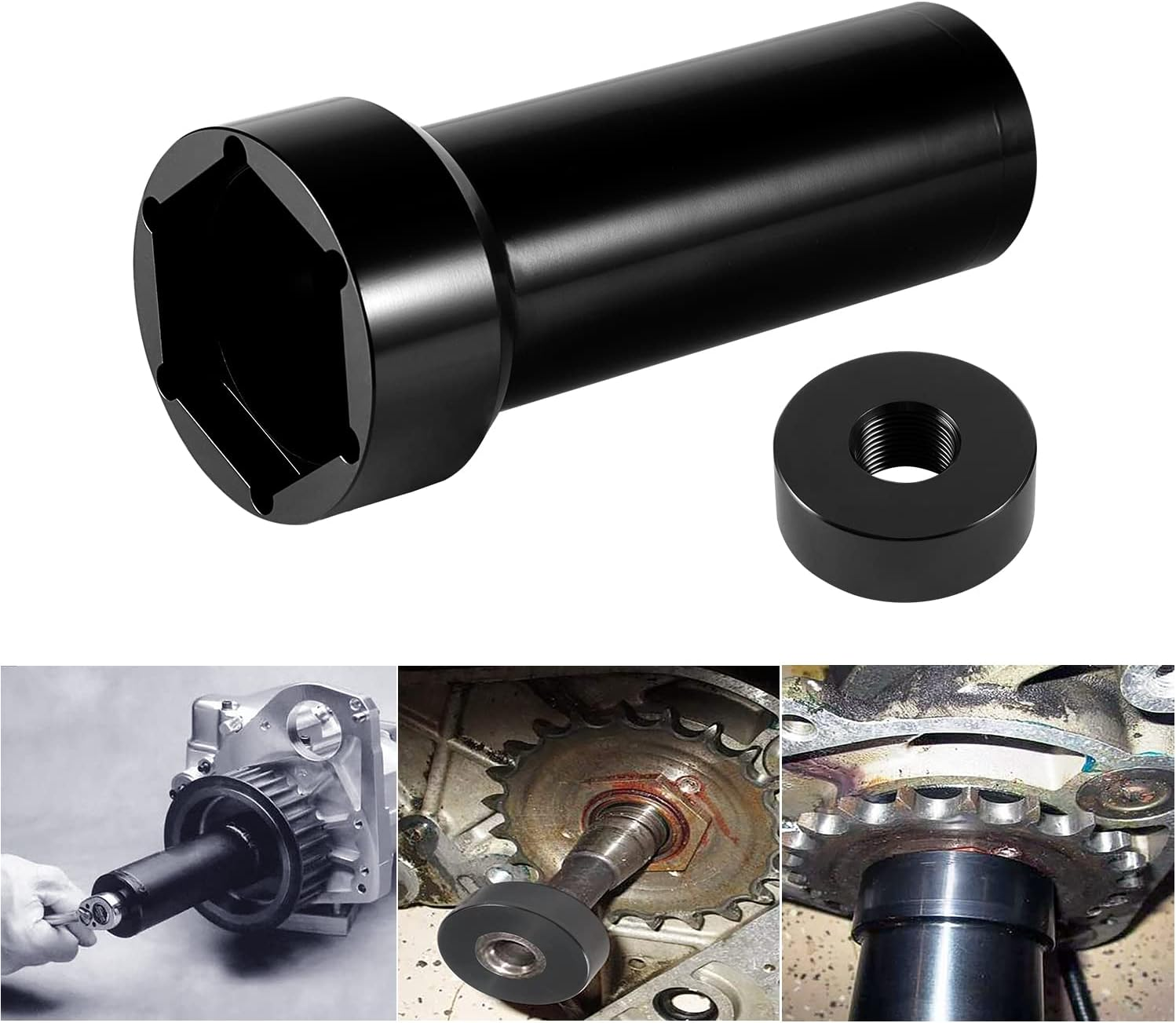 Mainshaft Sprocket Wrench for 1936-2006 Harley-Davidson Big Twins Engine & Twin Cam, 1 7/8 Inch Main Shaft Pulley Socket Tool image number 4