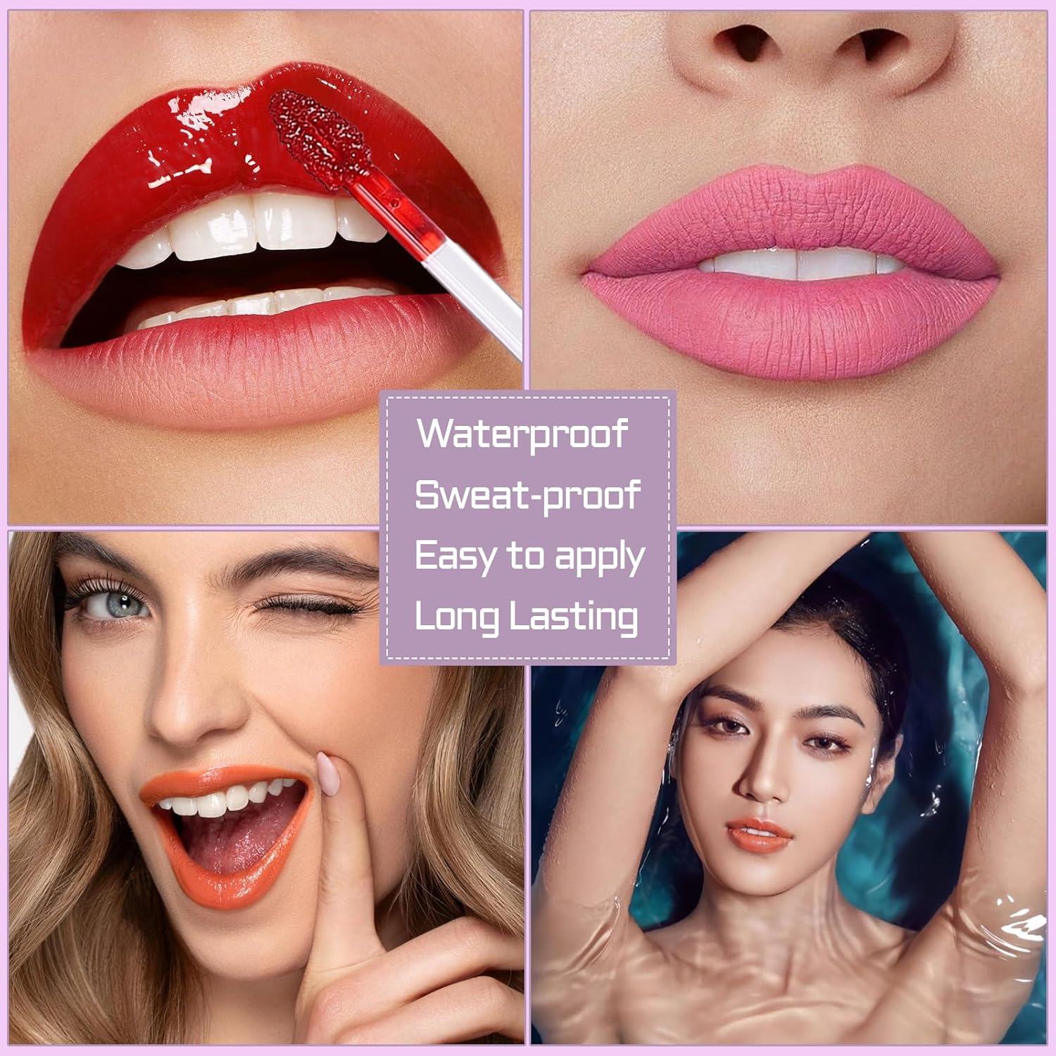 Peel off Lip Liner Stain, Peel off Tattoo Lip Tint, Peel off Lip Stain with Matte Finish, Waterproof, Long Lasting, Transfer Proof Red Lip Tint, Highly Pigmented Color, Non-Stick Cup Lip Stain image number 5