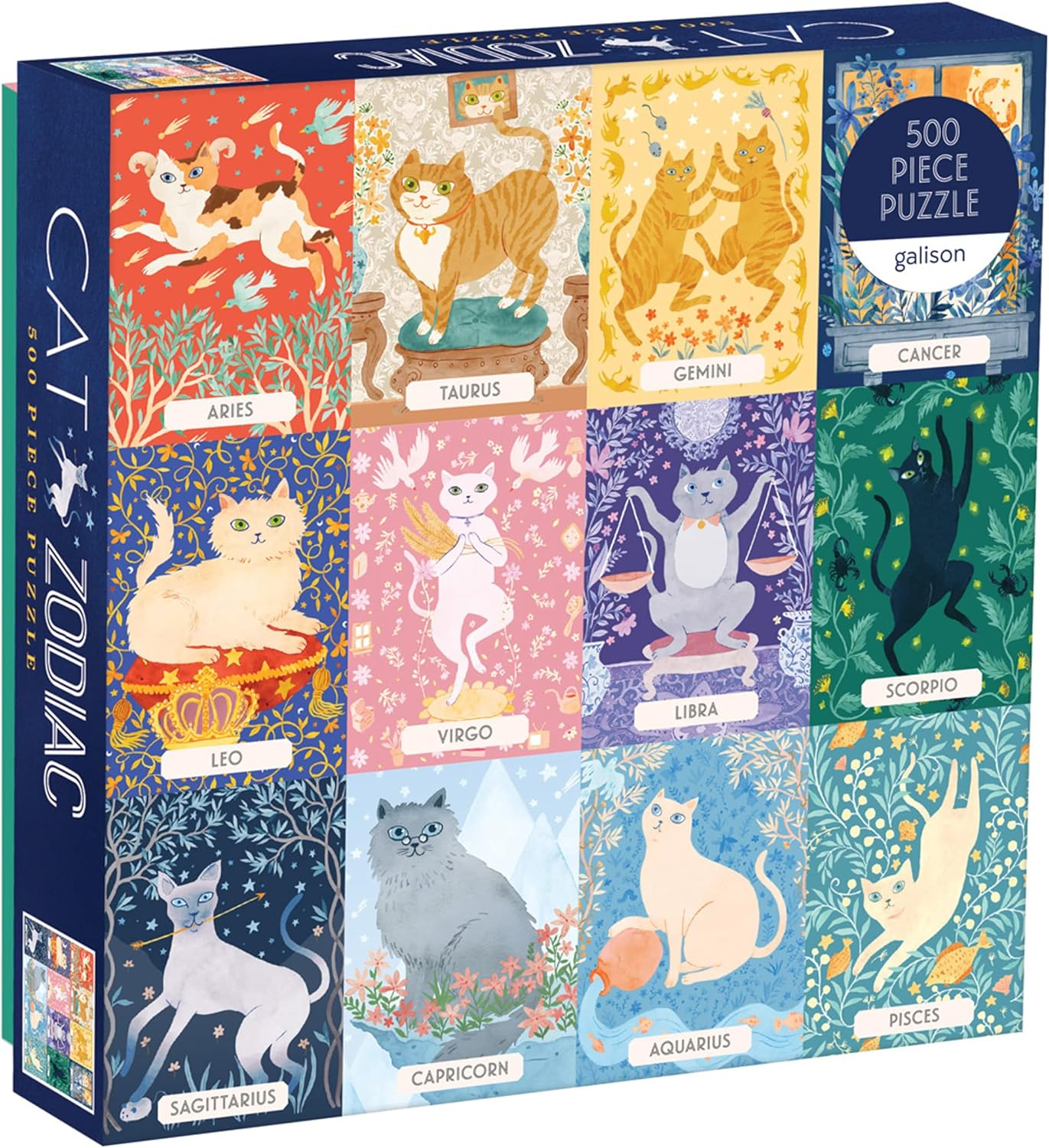 Cat Zodiac 500 Piece Puzzle image number 2