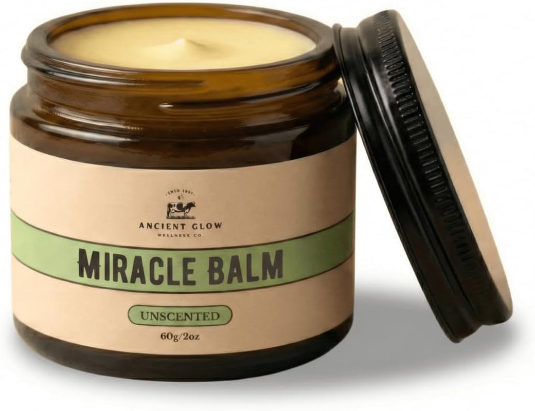 Ancient Glow Miracle Balm &ndash; Grass-Fed Tallow Balm with Honey Facial Moisturiser | 100% Natural Skincare | Deep Hydration for Dry, Sensitive, and Irritated Skin (Unscented 60G) image number 2