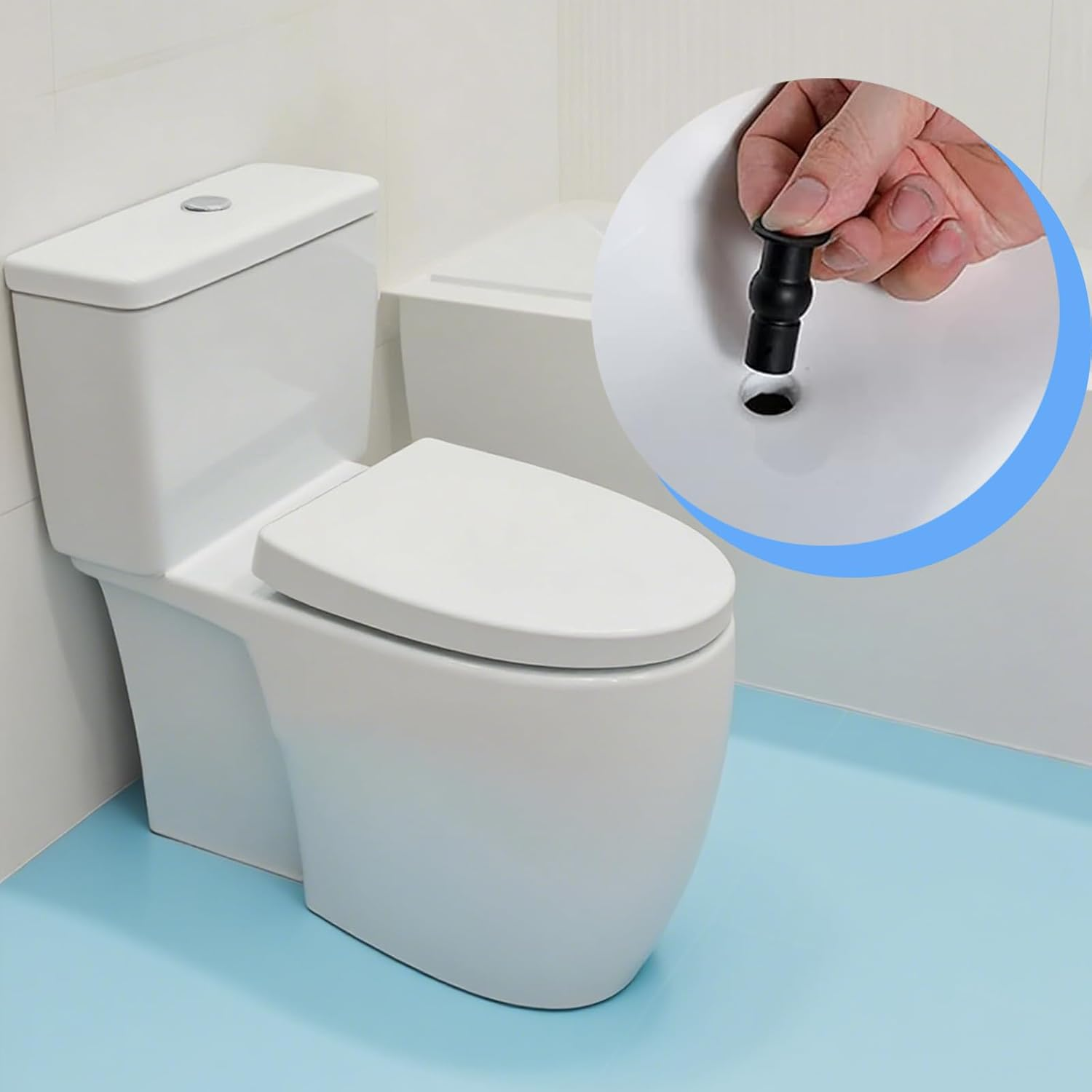 Toilet Seat Screws, Stainless Steel & Rubber, WC Hinge Repair and Replacement, Ideal for Bathroom Utility & WC Room, 4Pcs image number 4