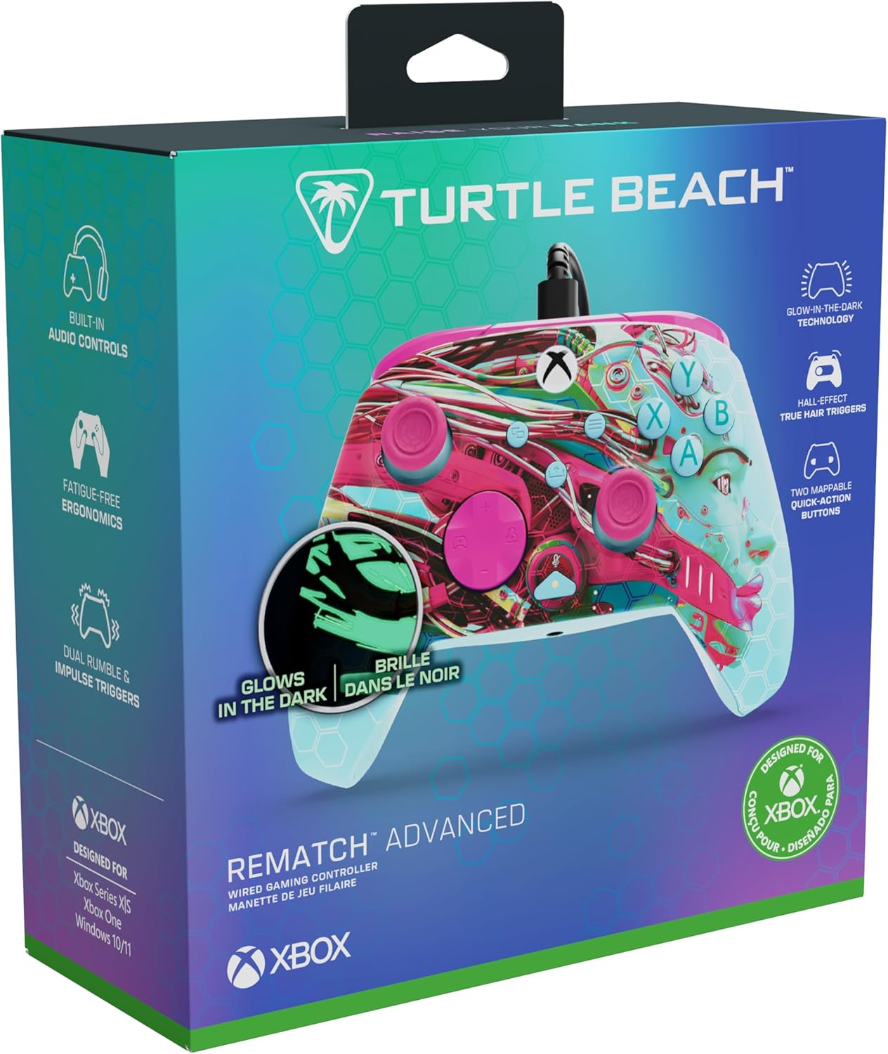 Turtle Beach Rematch Glow Wired Controller for Xbox and Windows PC - Android Dreams image number 4