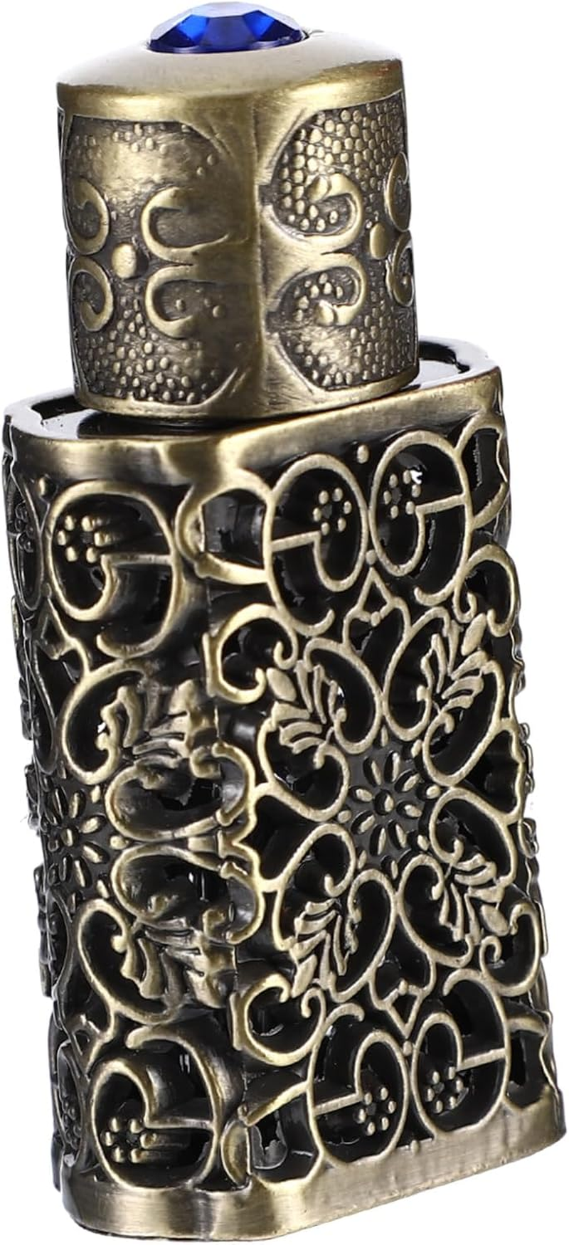 3Ml Hollow Engraved Essential Oil Spray Bottle Leakproof Metal and Glass Dispenser Suitable for Travel and Diy Cosmetics