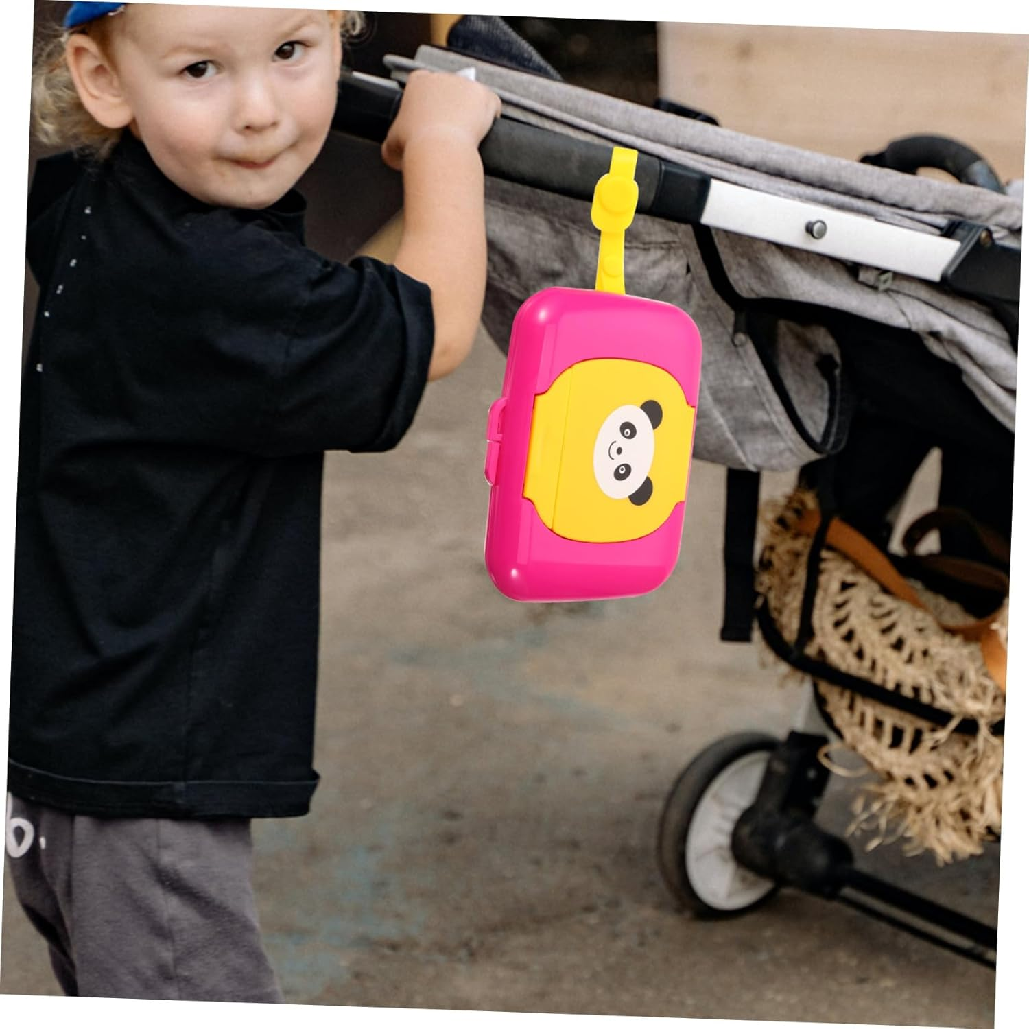 Portable Wet Wipes Box Panda Design for Travel Use Lightweight and Compact for Go Hygiene Includes Dispenser for Easy Access image number 1