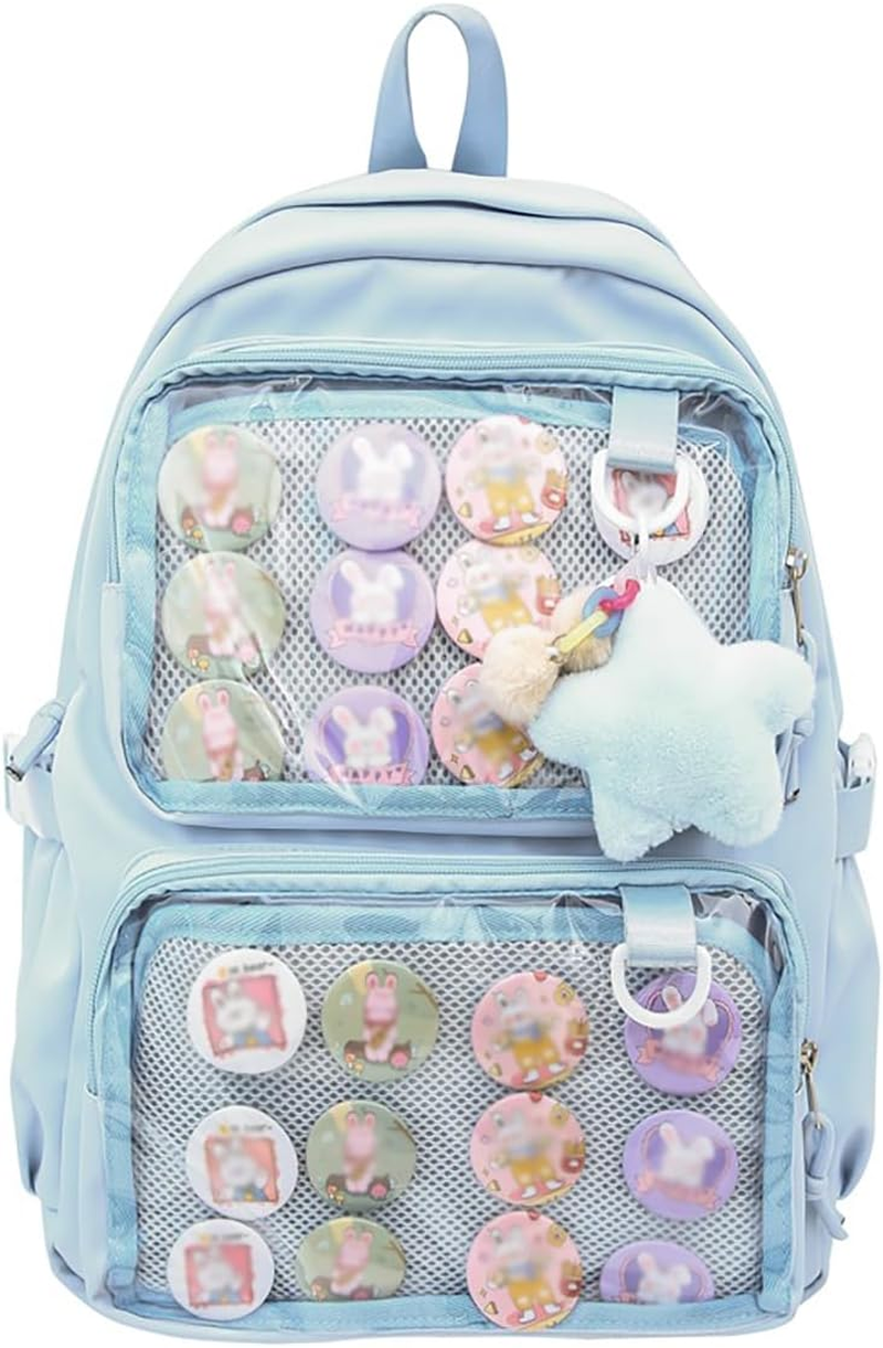 School Backpack for Girls Ita Bag with Pin Display Insert Cute Anime Backpack for Students