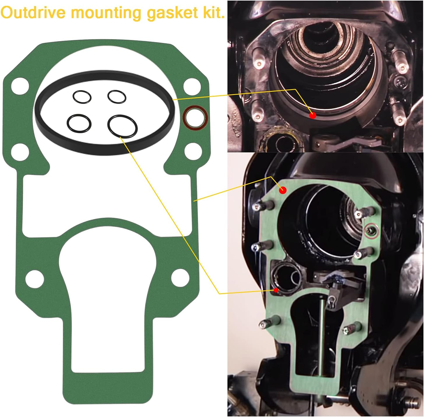 Transom Seal Repair Kit with Lower Shift Cable Replacement Kit 30-803097T1,865436A02 for Mercruiser R, MR, Alpha One Gen 1 1983-1990 Sterndrives. image number 4