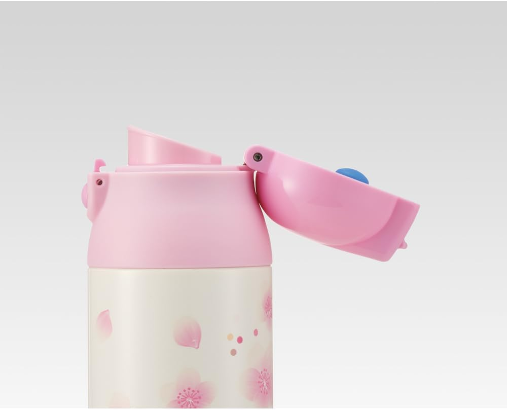Skater SDPC5-A All Smile Mug Bottle, Cherry Blossom Pattern, 16.9 Fl Oz (500 Ml), Insulated, Stainless Steel Water Bottle - Comfort Double image number 5