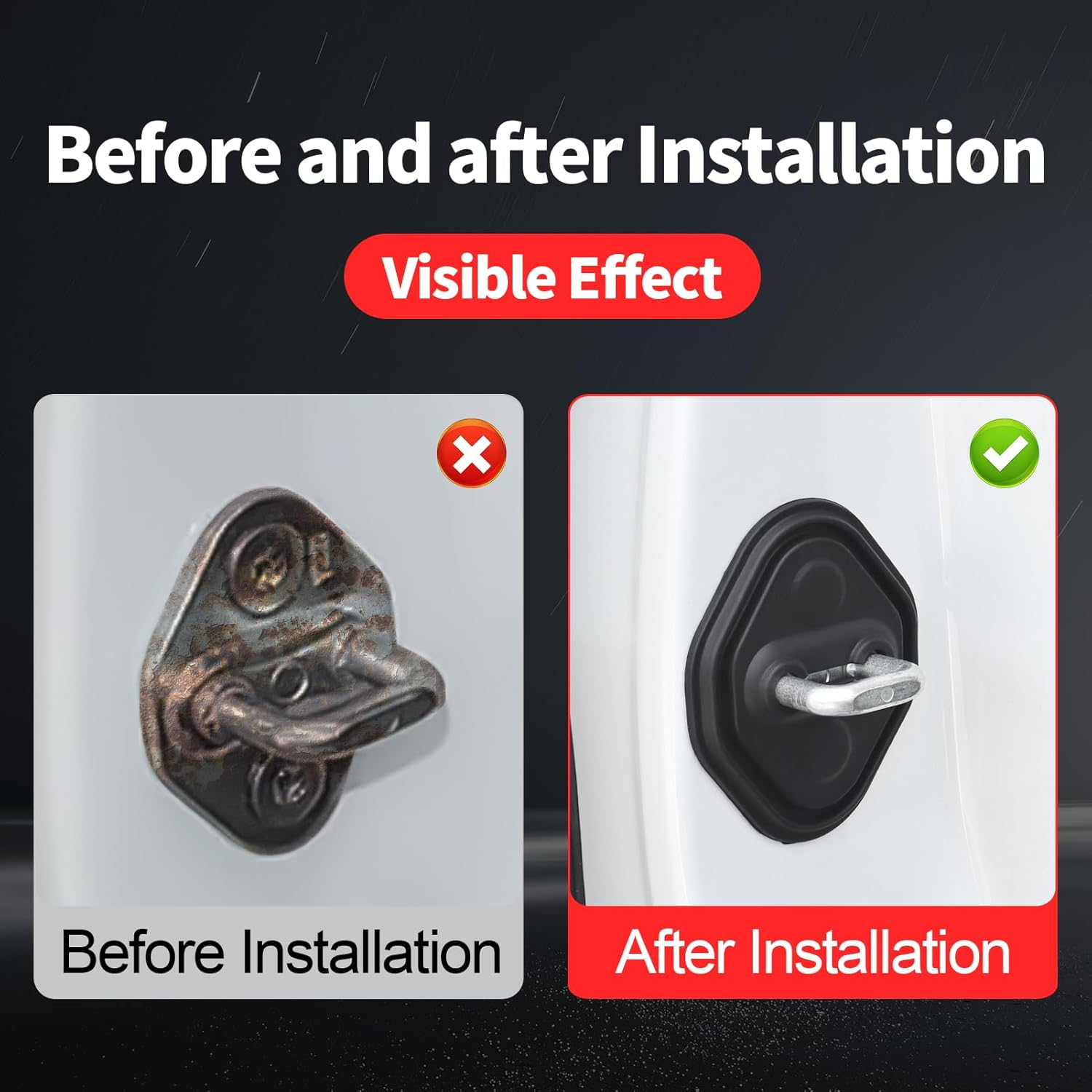 4 Pcs Car Silicone Door Lock Cover for 2024 2025 Toyota Land Cruiser 250 1958 Prado Lc250 J250 Car Door Lock Protective Cover Interior Design Decoration Accessories image number 2