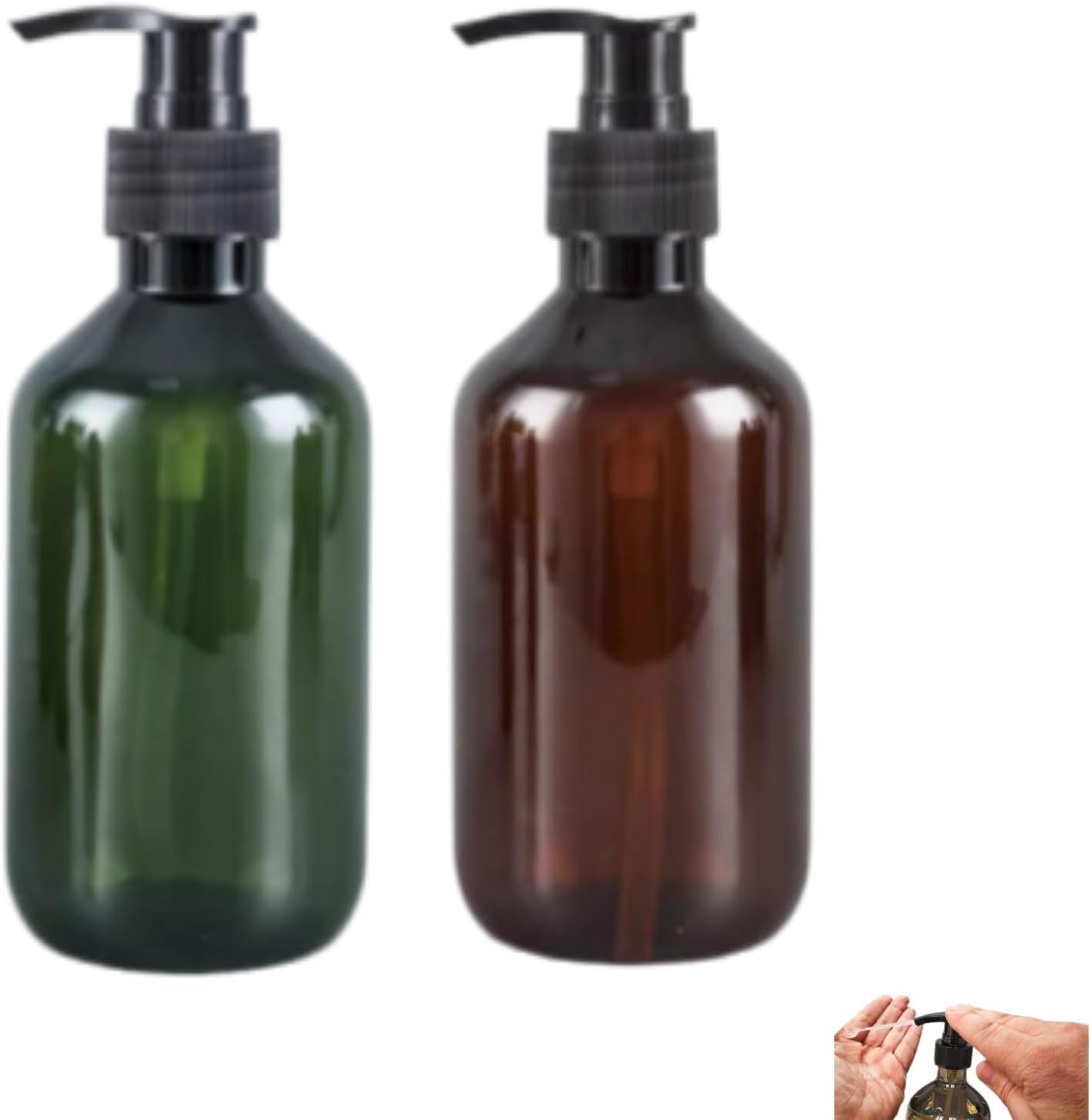 CKONXE 2PCS 500Ml Refillable Pump Bottle Dispenser for Body Wash,Shampoo Bottles Refillable with Pumps, Pump Bottle Dispenser for Lotion, Cream, and Liquid Toiletries,Bathroom Countertop Accessories image number 2