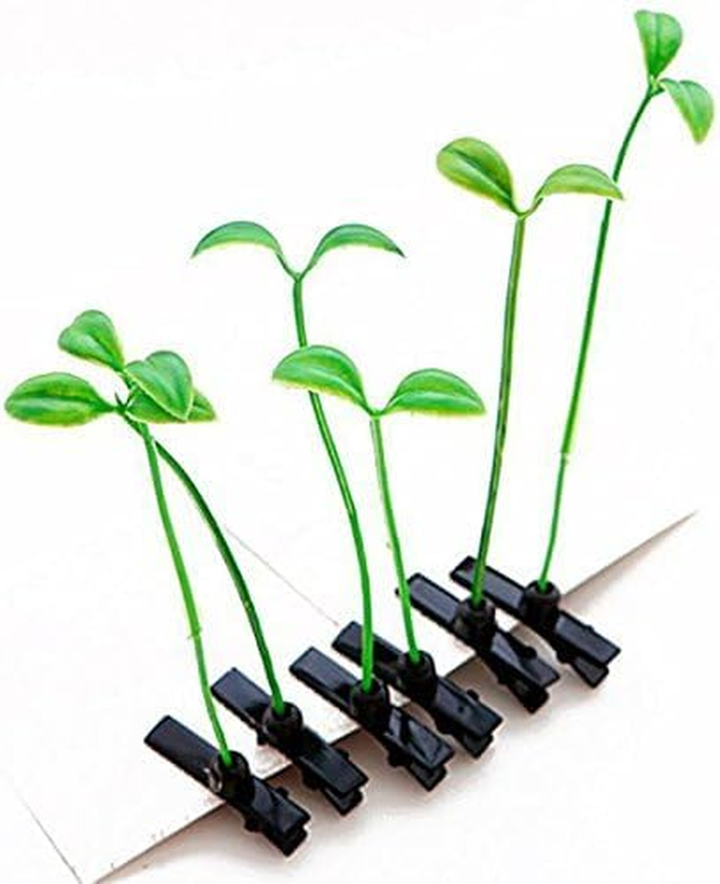 Pack of 9 Green Grass Hair Clips Soy Sprouts Hair Pins Cute Grass Hair Clip Funny Green Leaf Hair Pins Accessories Gift for Women Girls Children Hair Clips Hair Accessories