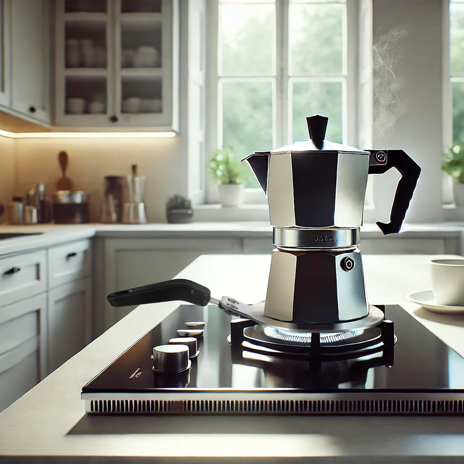 RECAPS 5.12 Inch Stainless Steel Induction Adapter Plate for Electric Gas Glass Cooktop, Induction Heater Diffuser for Moka Pot, Glass Bowls, Sauce Pan image number 4