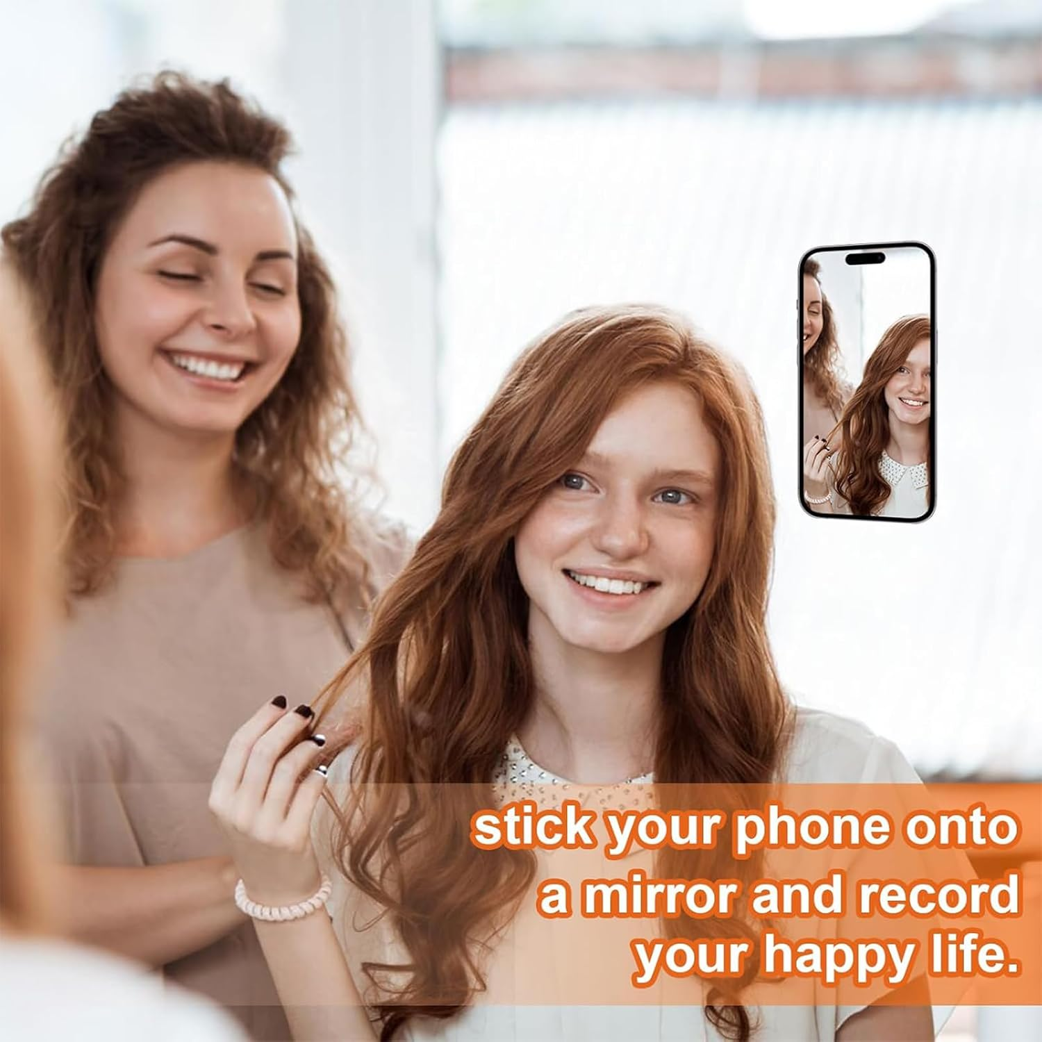 12PCS Suction Phone Case Mount, Sillicon Adhesive Phone Accessory for Iphone and Android, Hands-Free Fidget Toy Mirror Shower Phone Holder, Tiktok Videos and Selfies image number 5