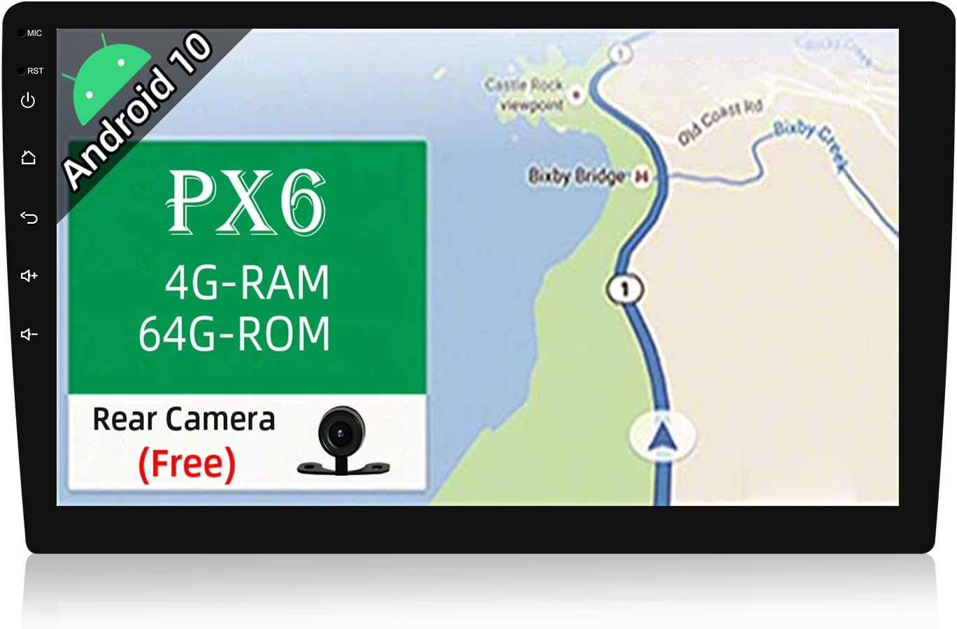 JOYX Android 12 Double Din Car Stereo Head Unit Universal Radio - Free Backup Camera - 【2G+32G】- 10.1 Inch - Support Bluetooth DAB Wifi 4G Steering Wheel 1080P Video Mirrorlink Carplay Android Auto image number 6