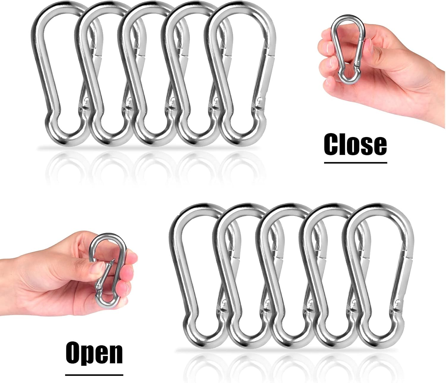 LISOPO Stainless Steel Carabiner Hook image number 2