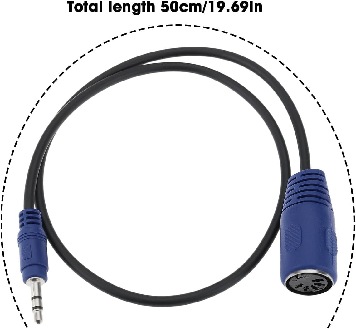 5 Pin MIDI Female to TRS 3.5Mm Male Cable Compatible with Akai MPC Studio MPC Touch MPX8 SQ-1, Straight TRS image number 6