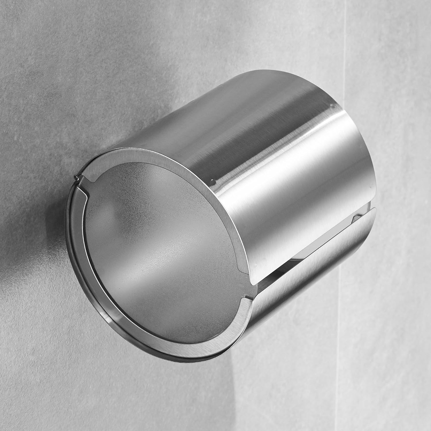 Junsun Modern Toilet Paper Holder round Tissue Paper Roll Holder Waterproof Wall Mounted -Stainless Steel, Brushed Nickel image number 4